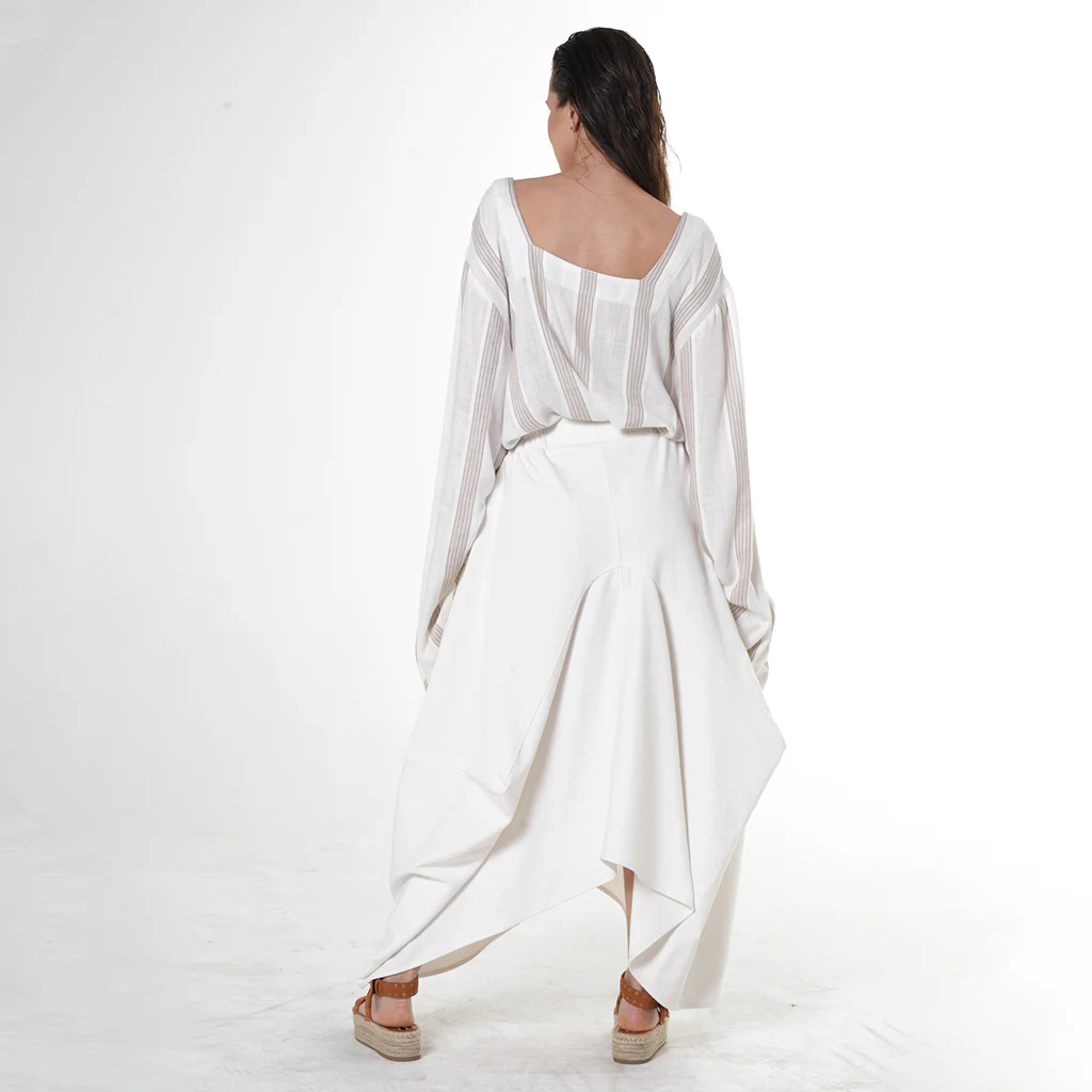 White Denim Skirt - Image 3
