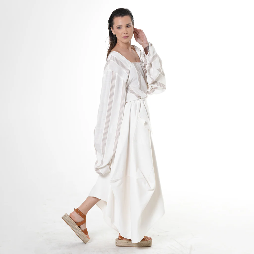 White Denim Skirt - Image 4