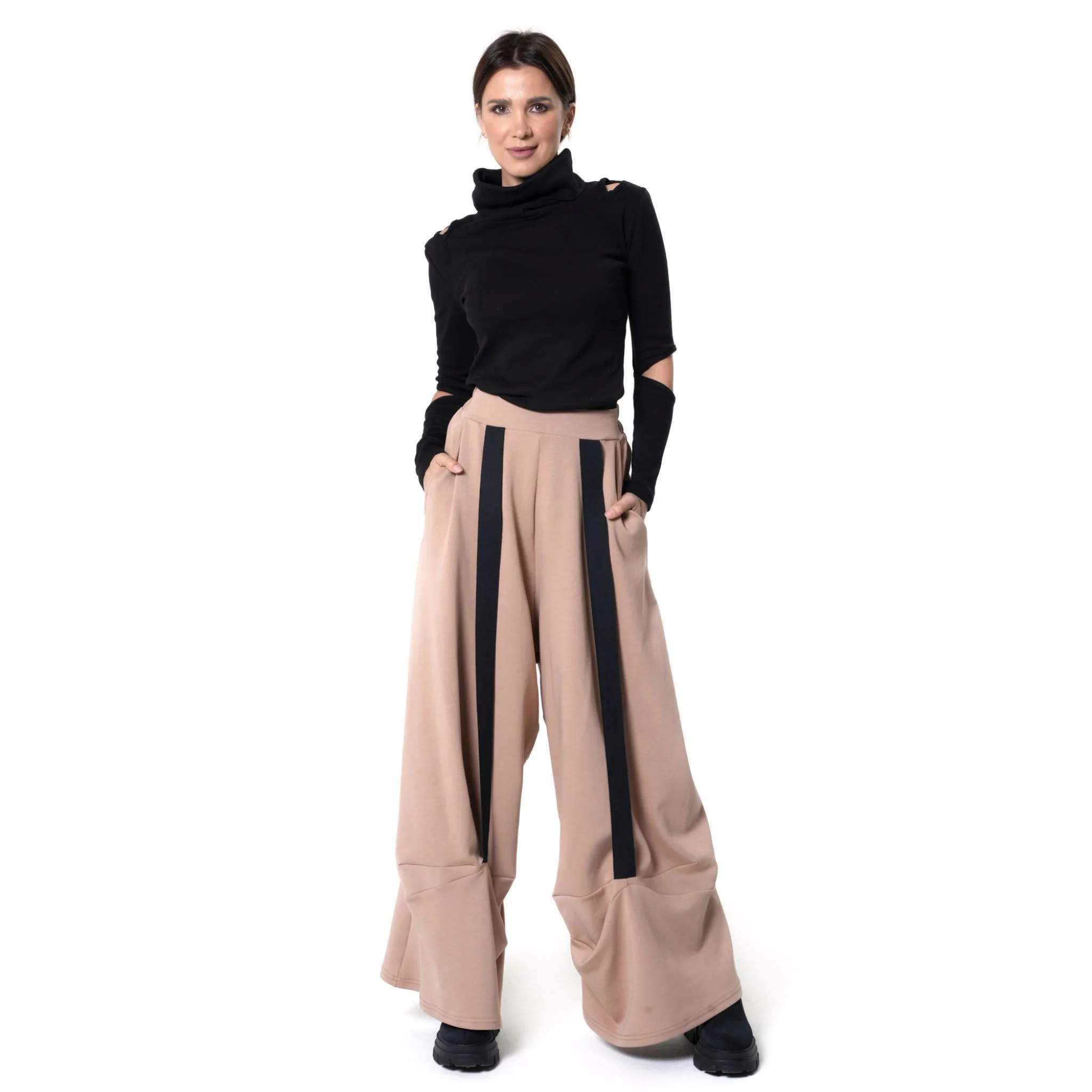 Wide-Leg Pants | Beige - Image 2