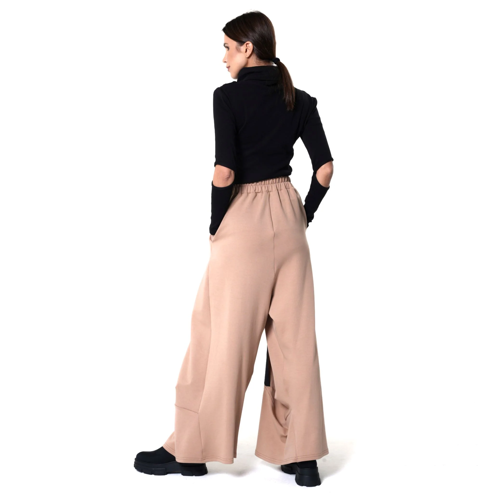 Wide-Leg Pants | Beige - Image 4