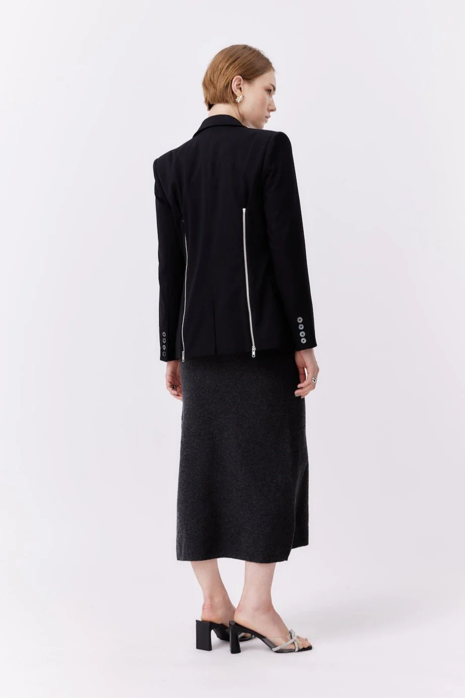 Doubled-Breasted Blazer | Black - Image 4