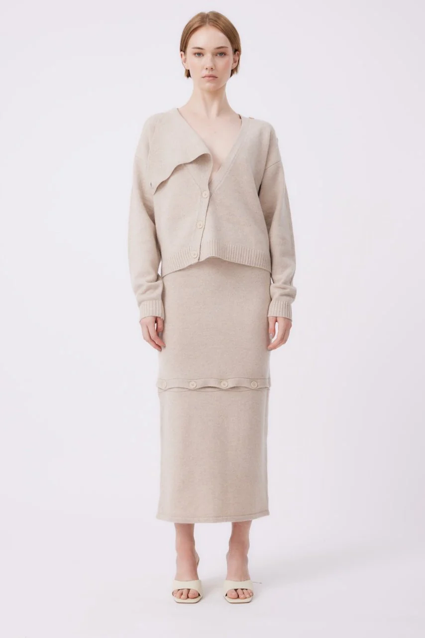 Knit Cardigan | Beige - Image 2