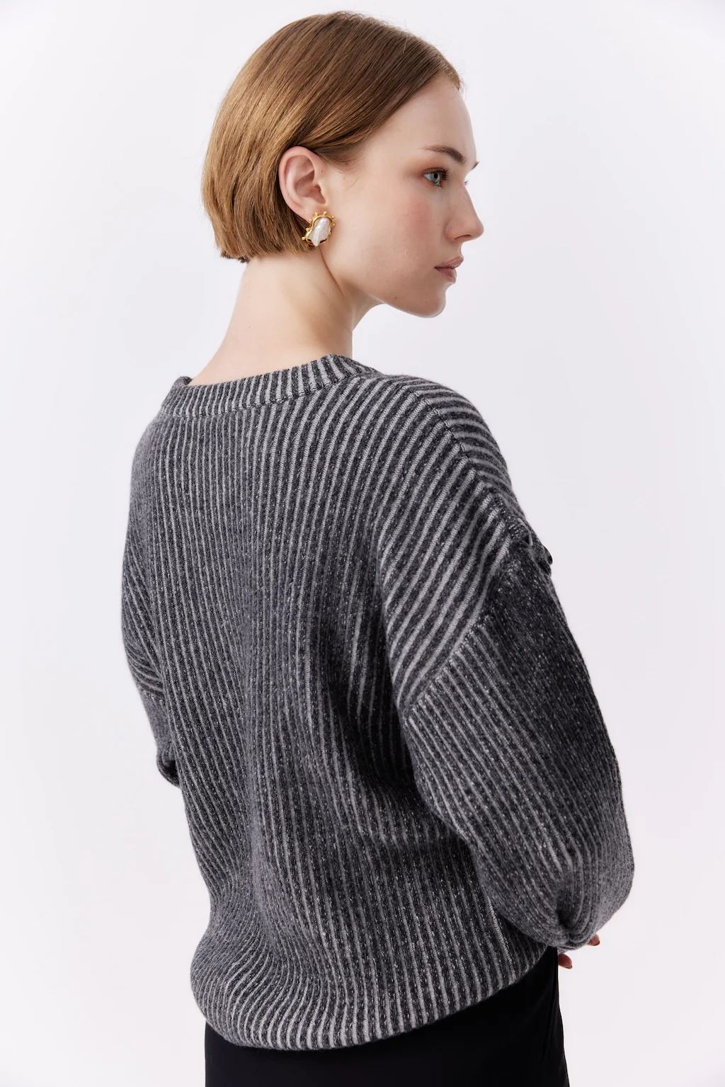Knit Top | Charcoal - Image 3
