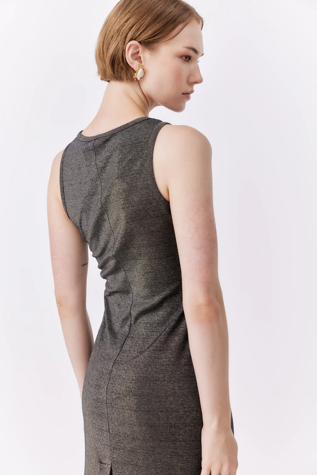 Metallic Dress | Black - Image 4