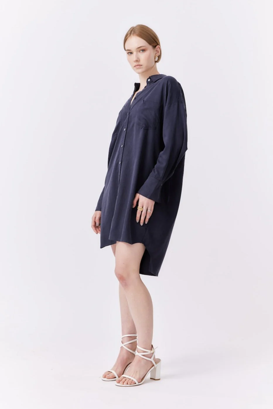 Shirt Dress | Navy - Image 4