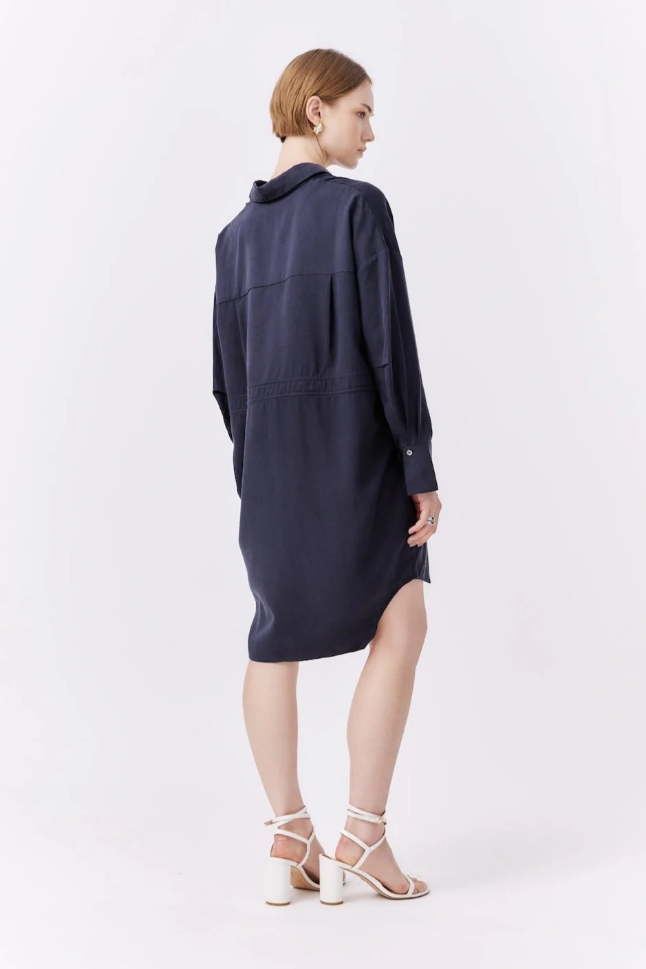 Shirt Dress | Navy - Image 5