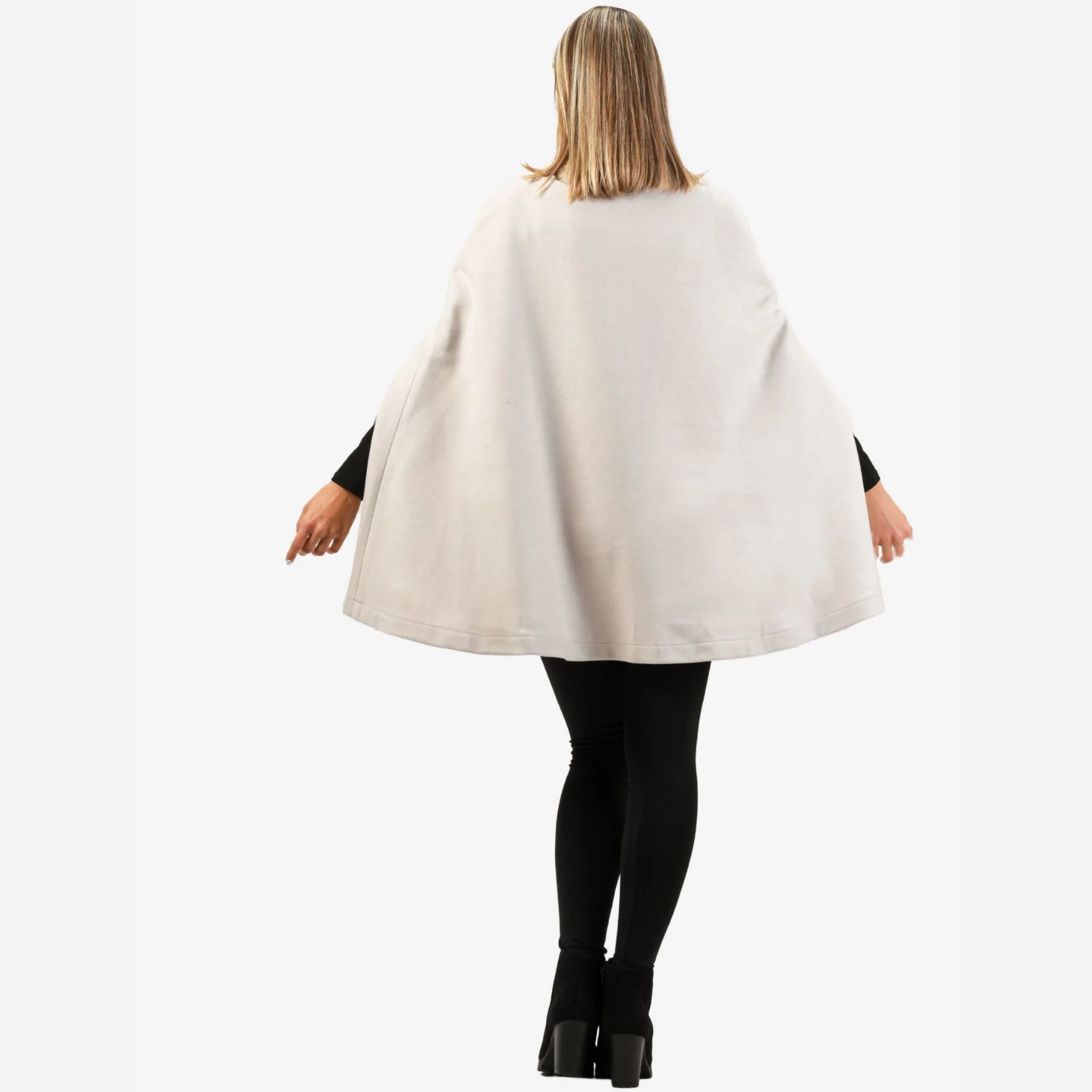 Alyssum Off-white Cape Coat - Image 6