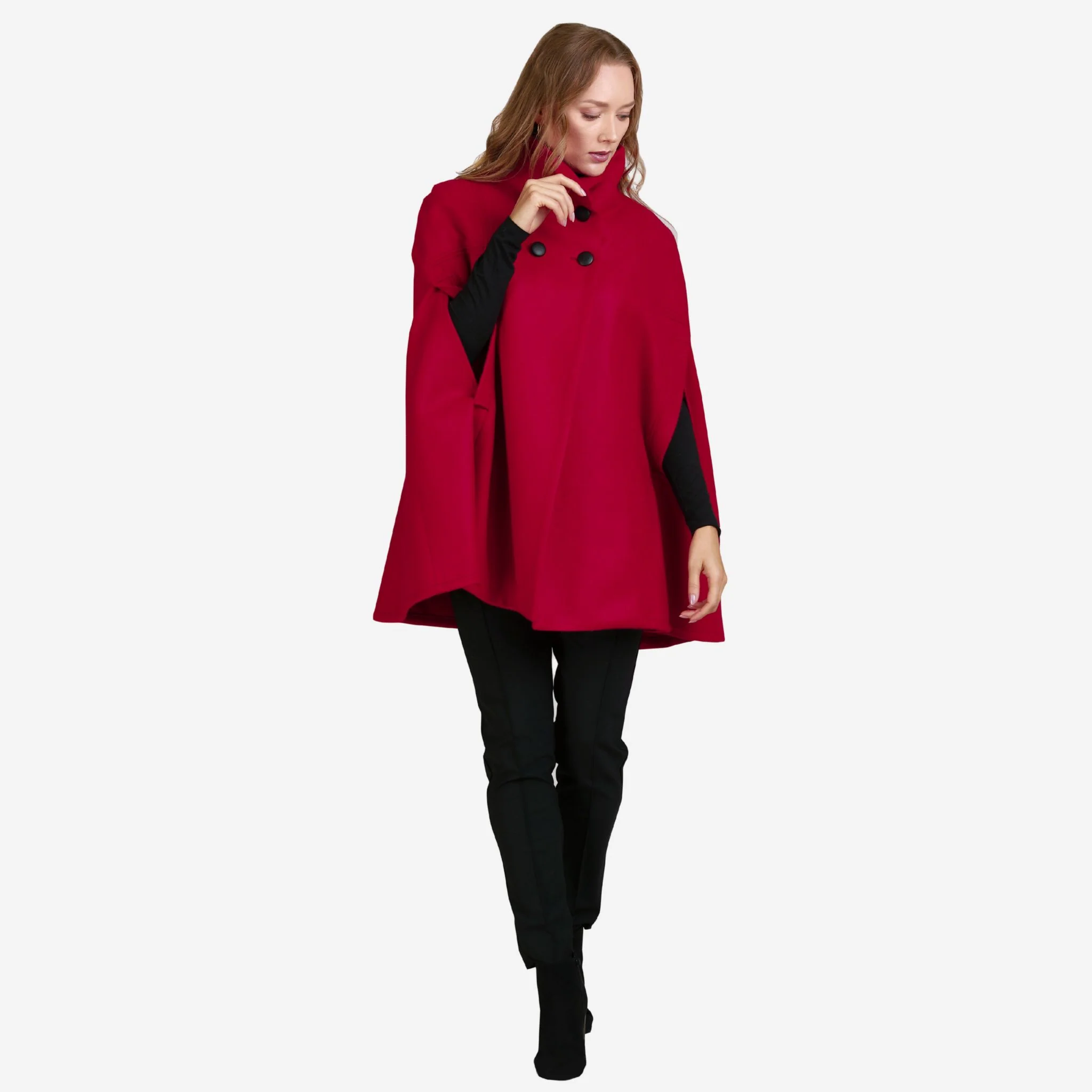 Alyssum Raspberry Cape Coat - Image 3
