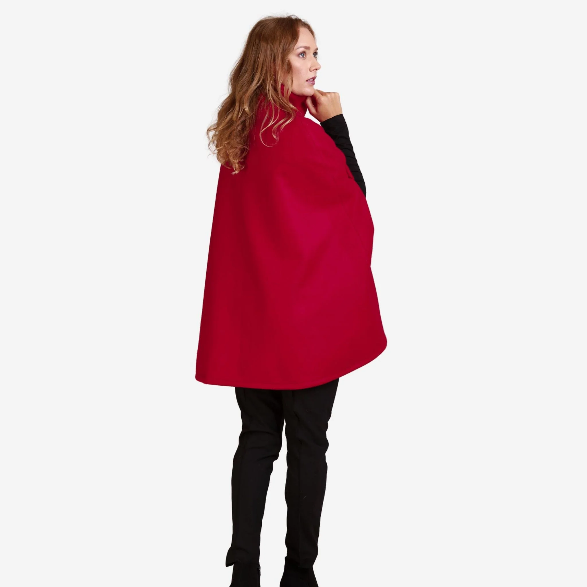 Alyssum Raspberry Cape Coat - Image 5