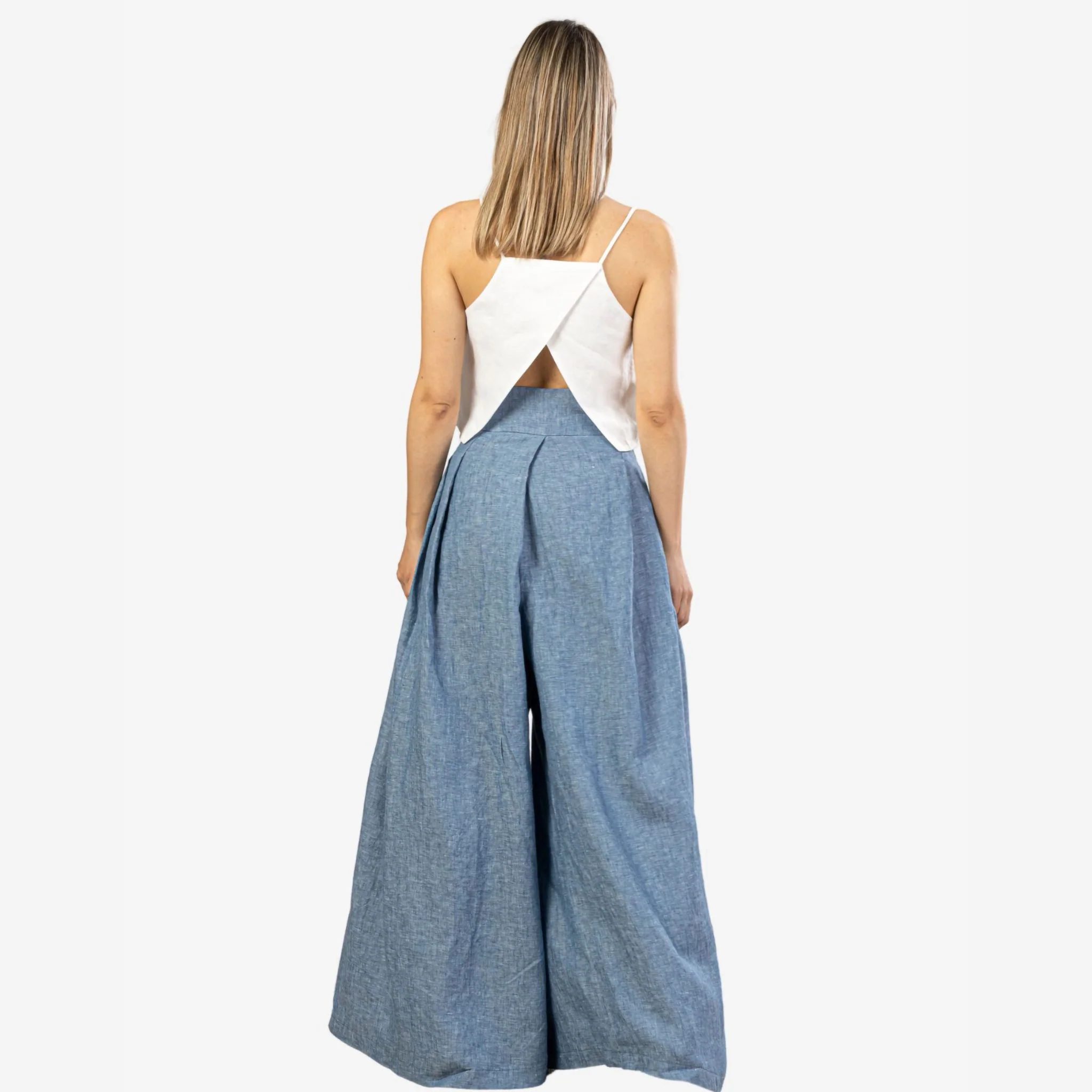 Freesia Blue Linen Pants - Image 5