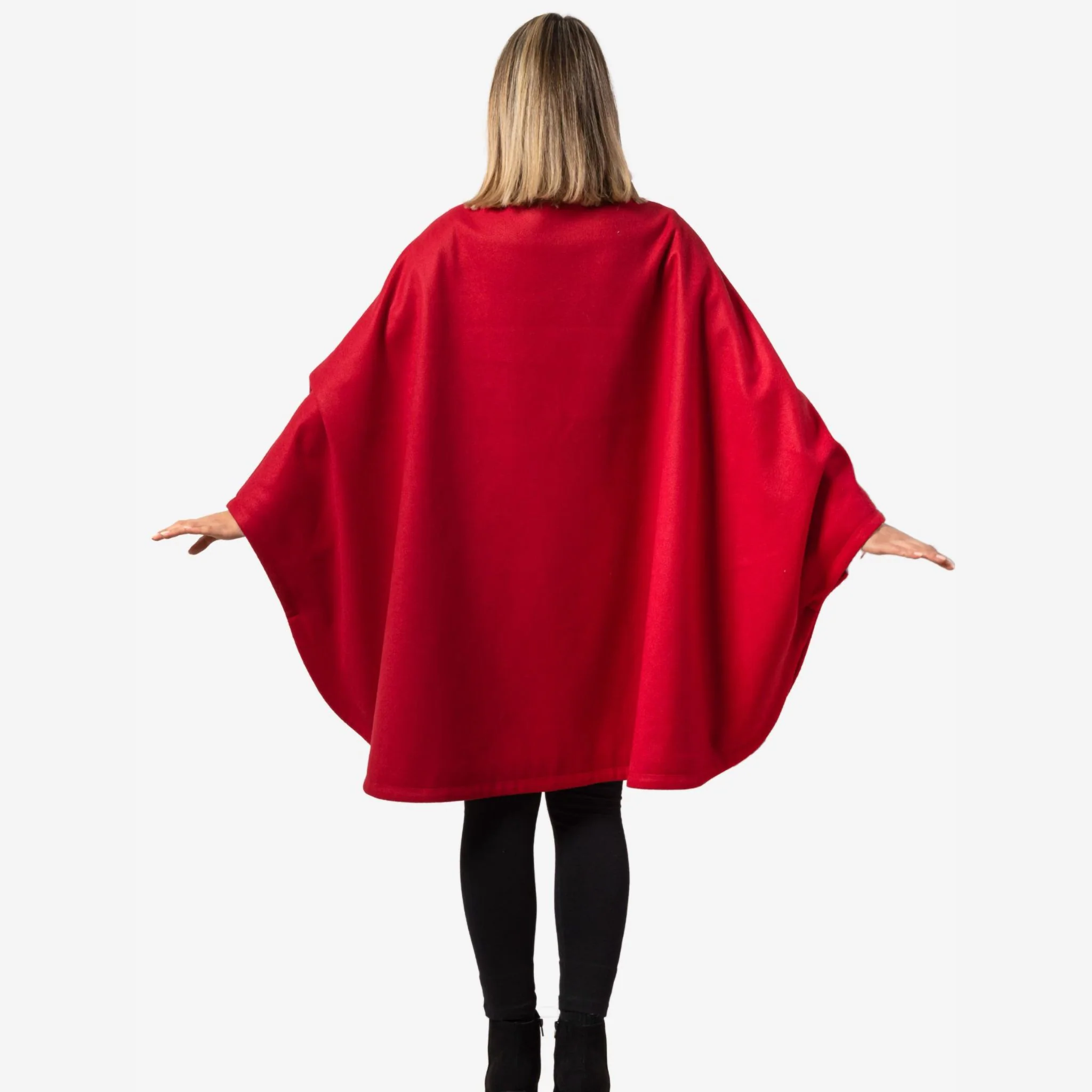 Jasmine Raspberry Oversized Cape Coat - Image 5