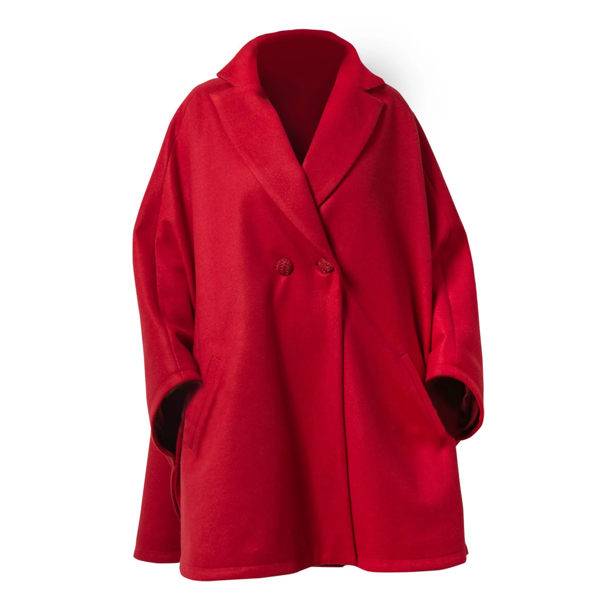 Jasmine Raspberry Oversized Cape Coat - Image 7