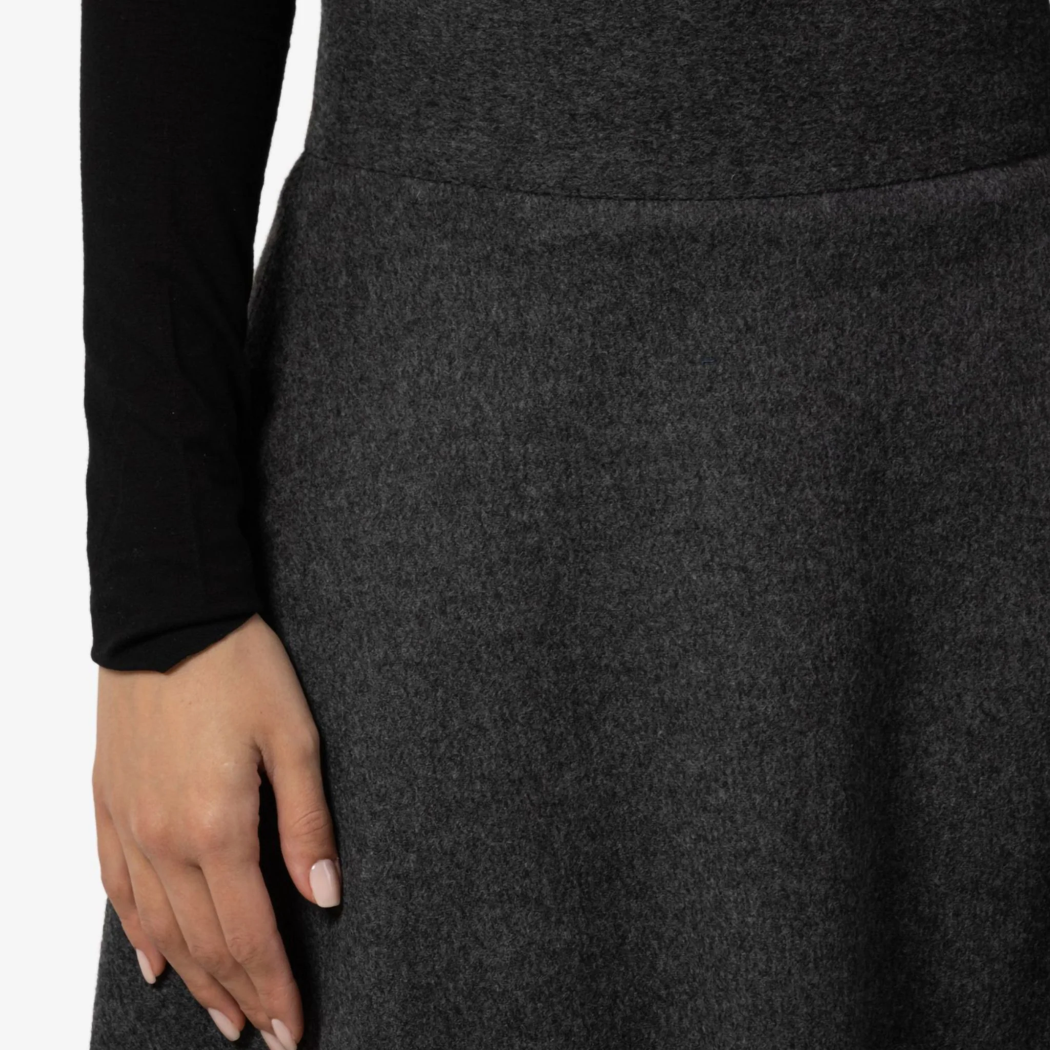 Magnolia Dark Gray High Waist Wool Skirt - Image 6