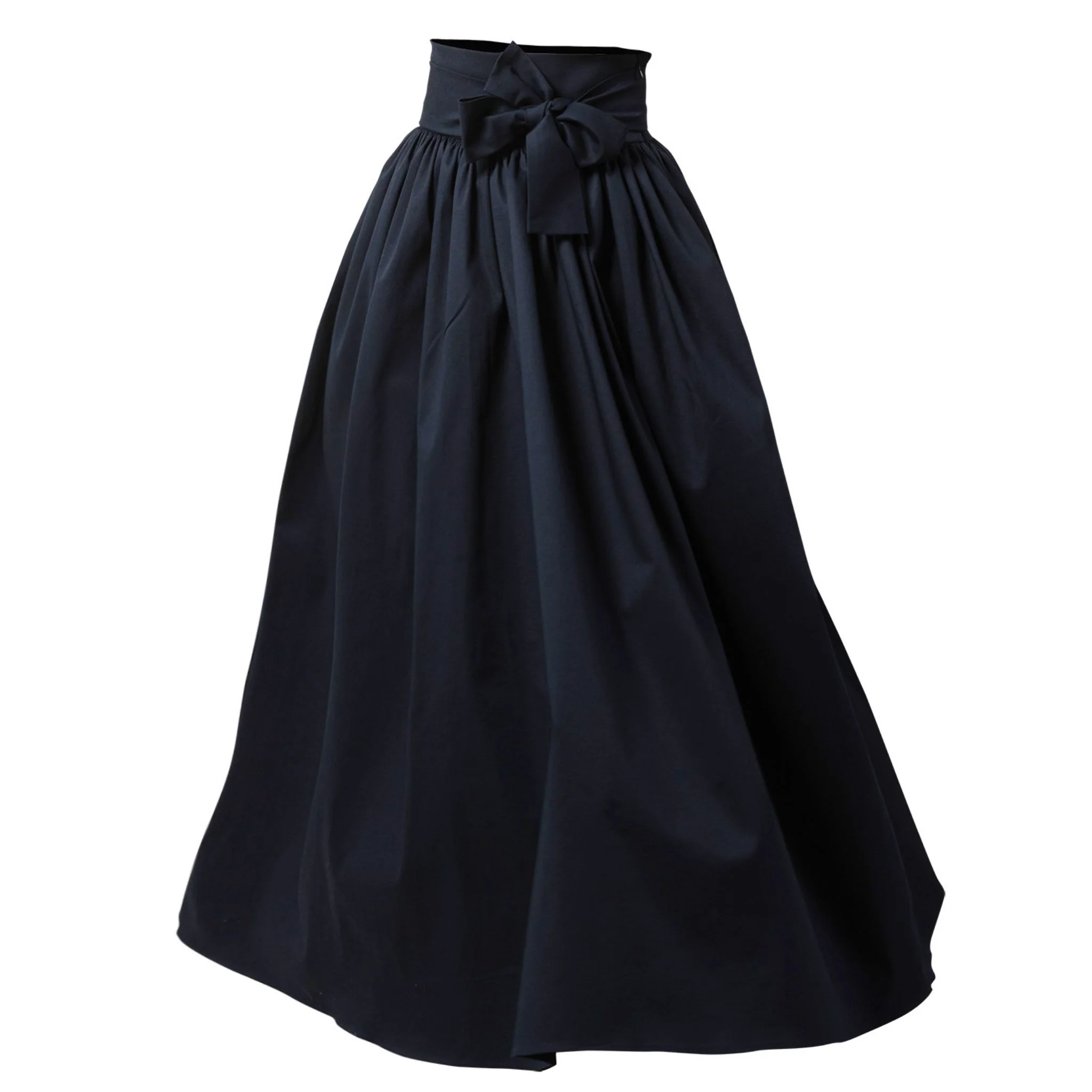 Wisteria Dark Blue Cotton Maxi Skirt