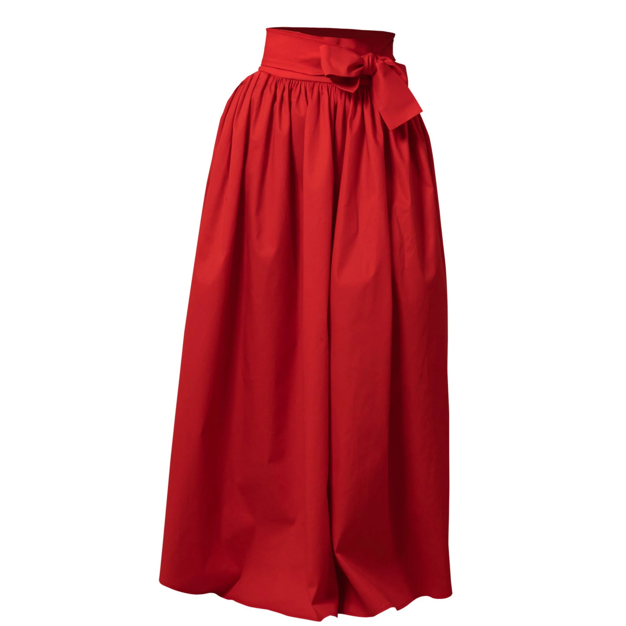 Wisteria Red Cotton Maxi Skirt - Image 7