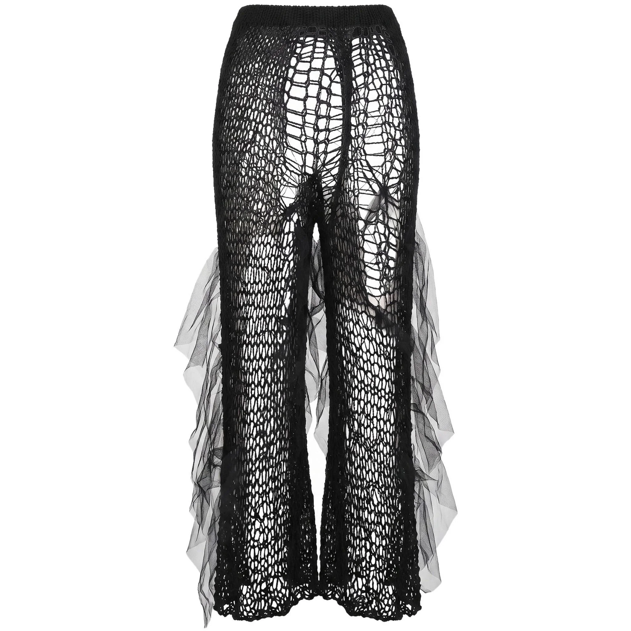 Abyss Net Trousers in Black - Image 5