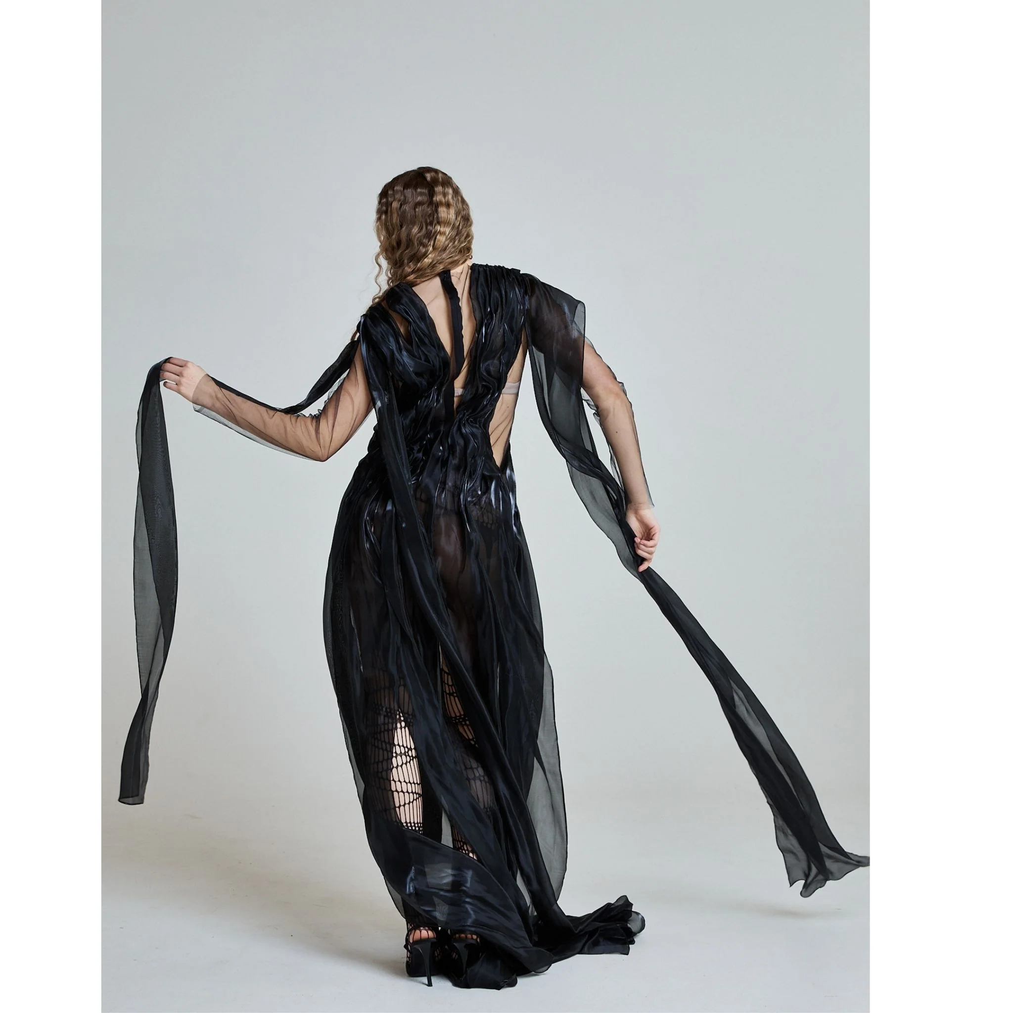 Black Abyss Veil Gown - Image 4