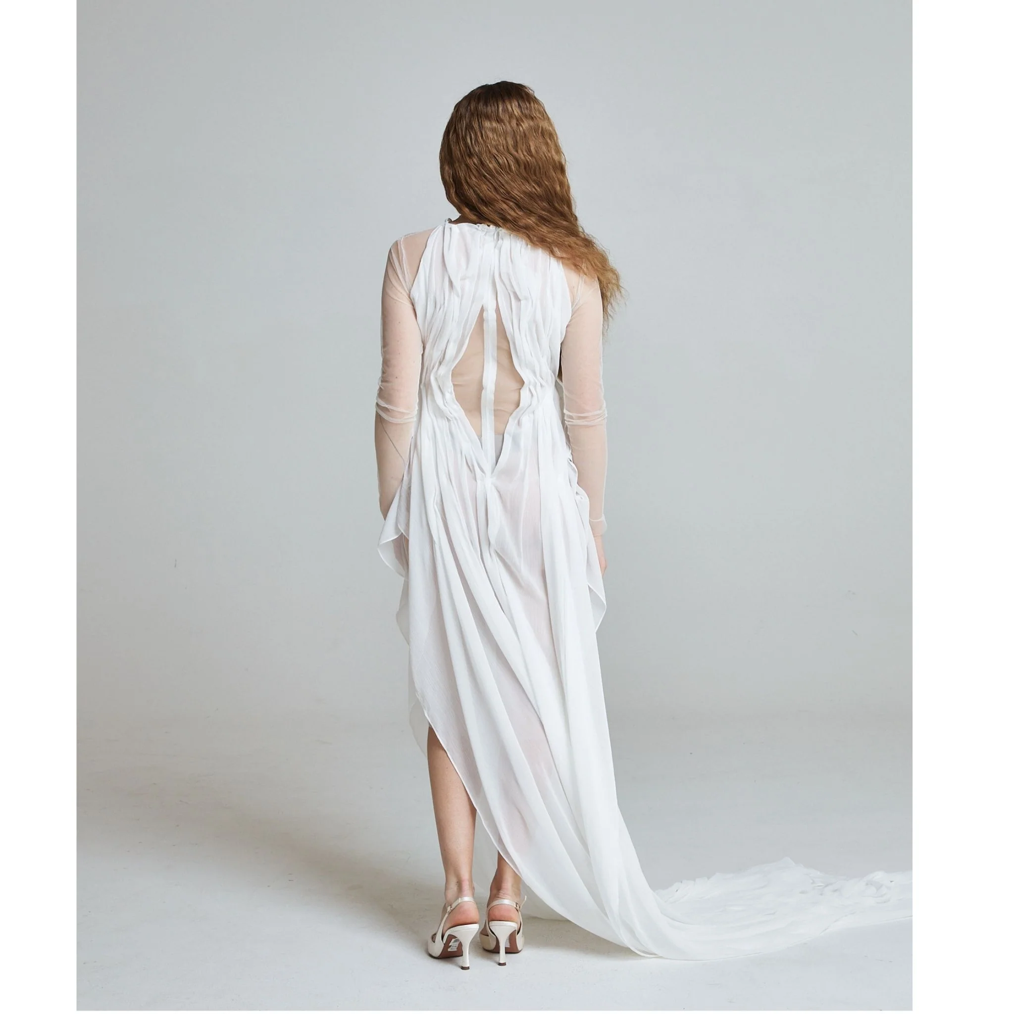 Current Flow Gown in White - Image 4