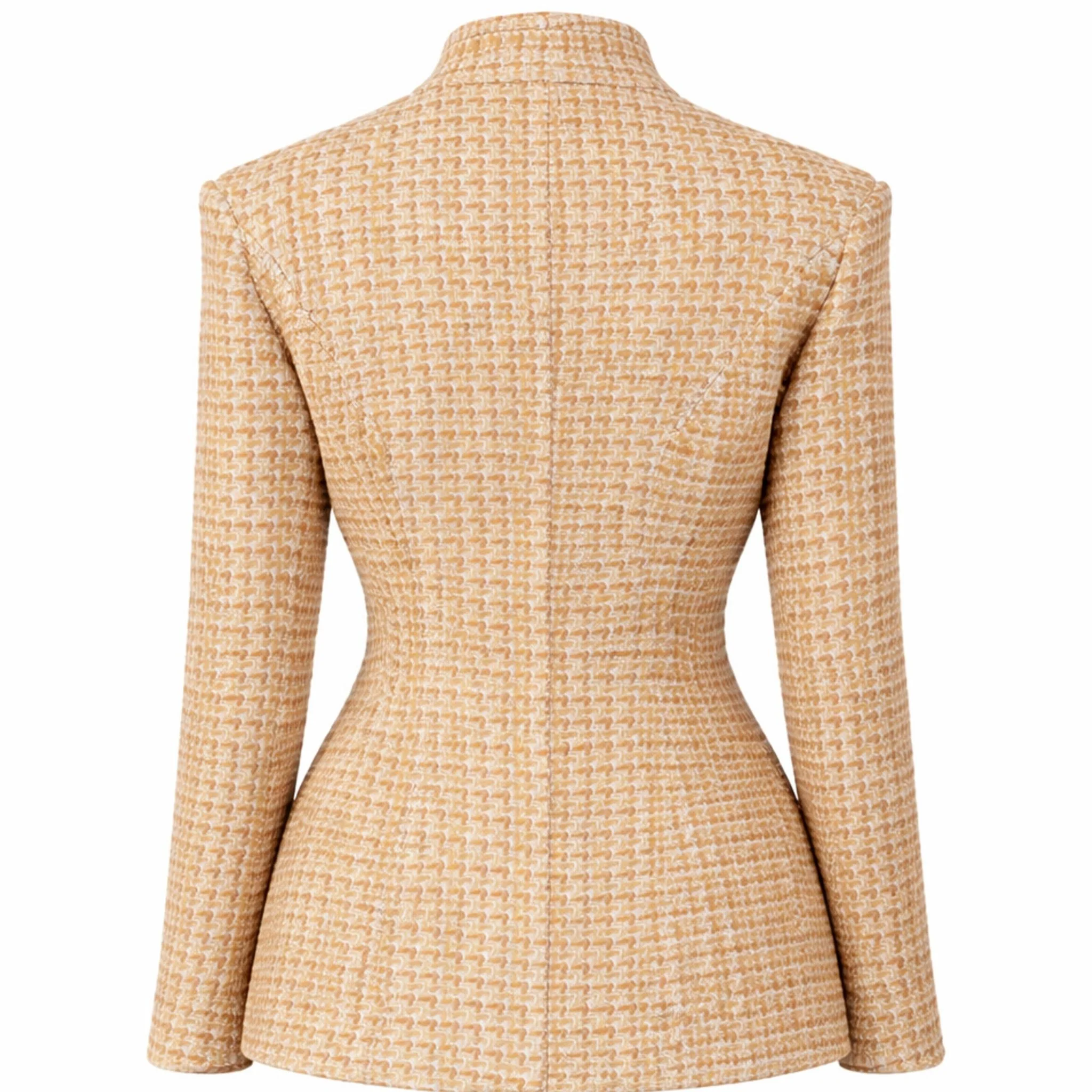 Lune Dorée Hourglass Jacket in Beige - Image 5
