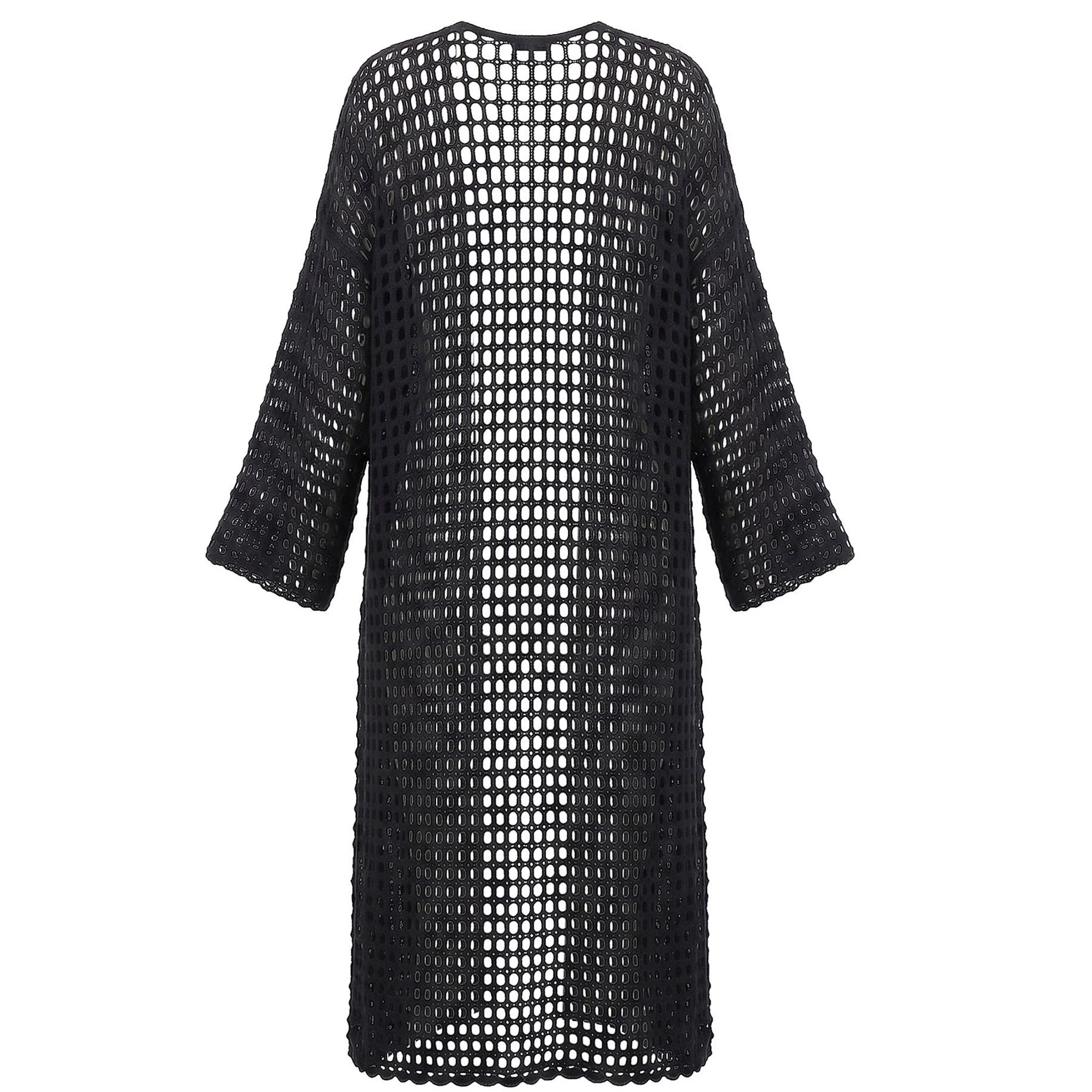 Midnight Net Robe in Black - Image 5