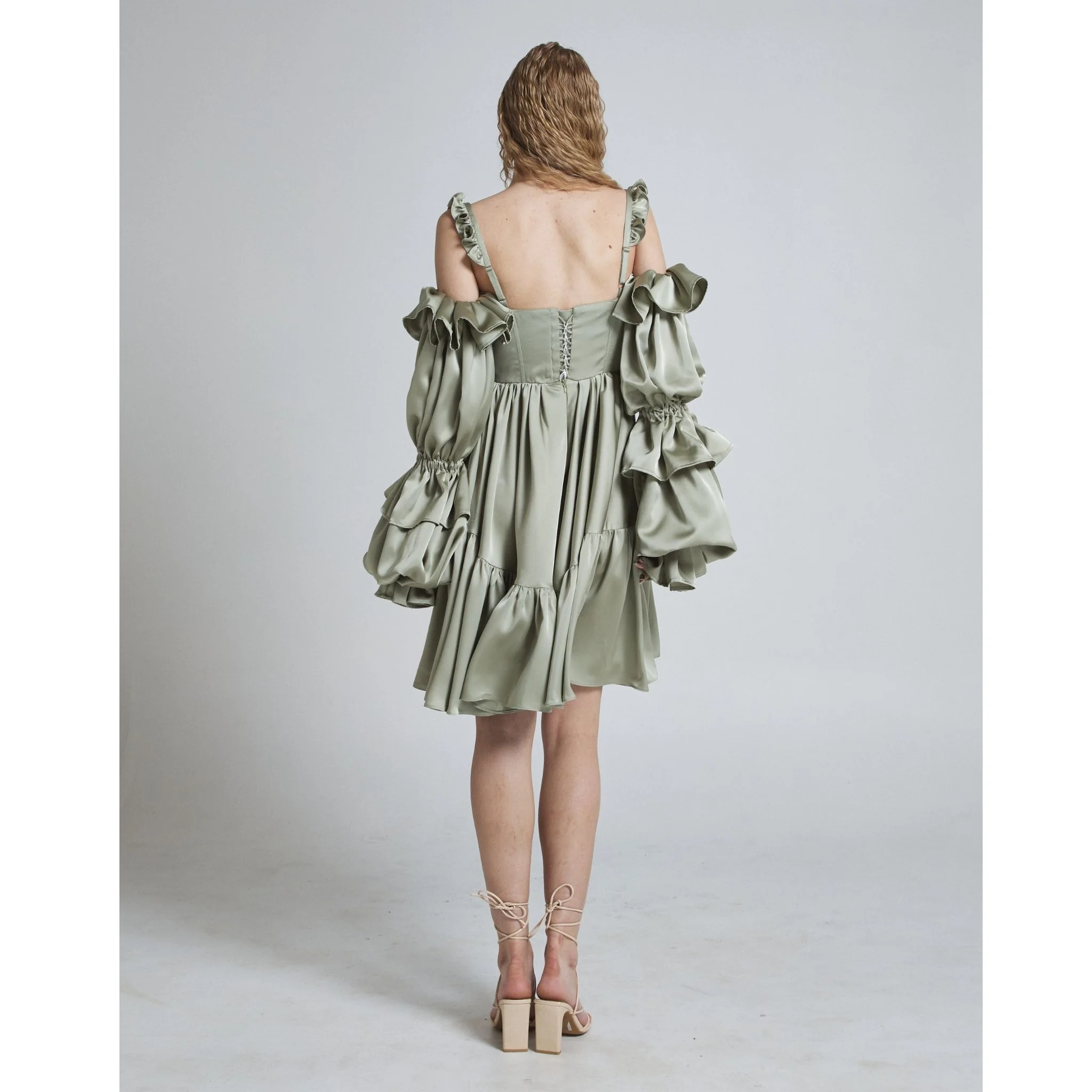 Nordic Shell 2in1 Dress in Sage Green - Image 5