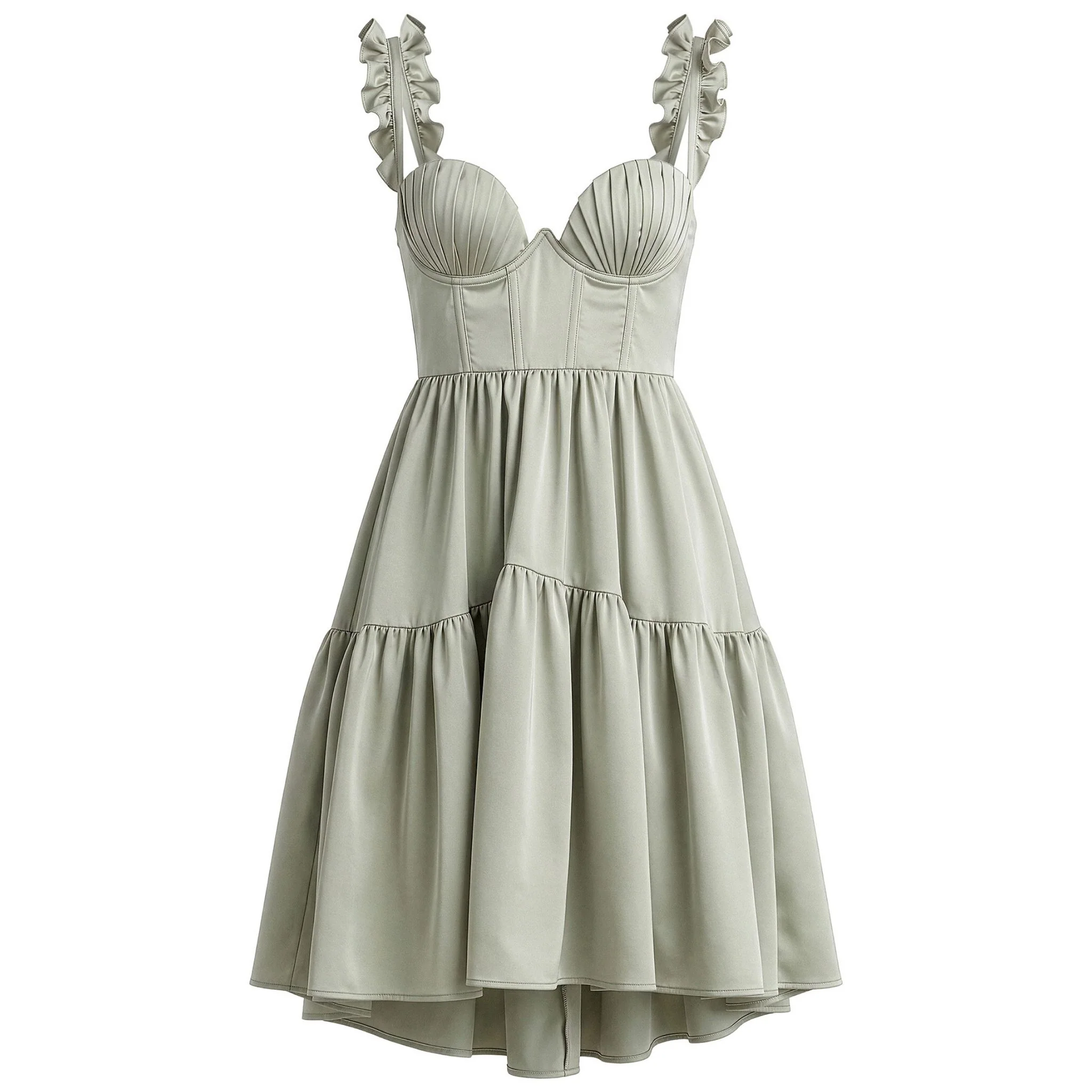 Nordic Shell 2in1 Dress in Sage Green - Image 7