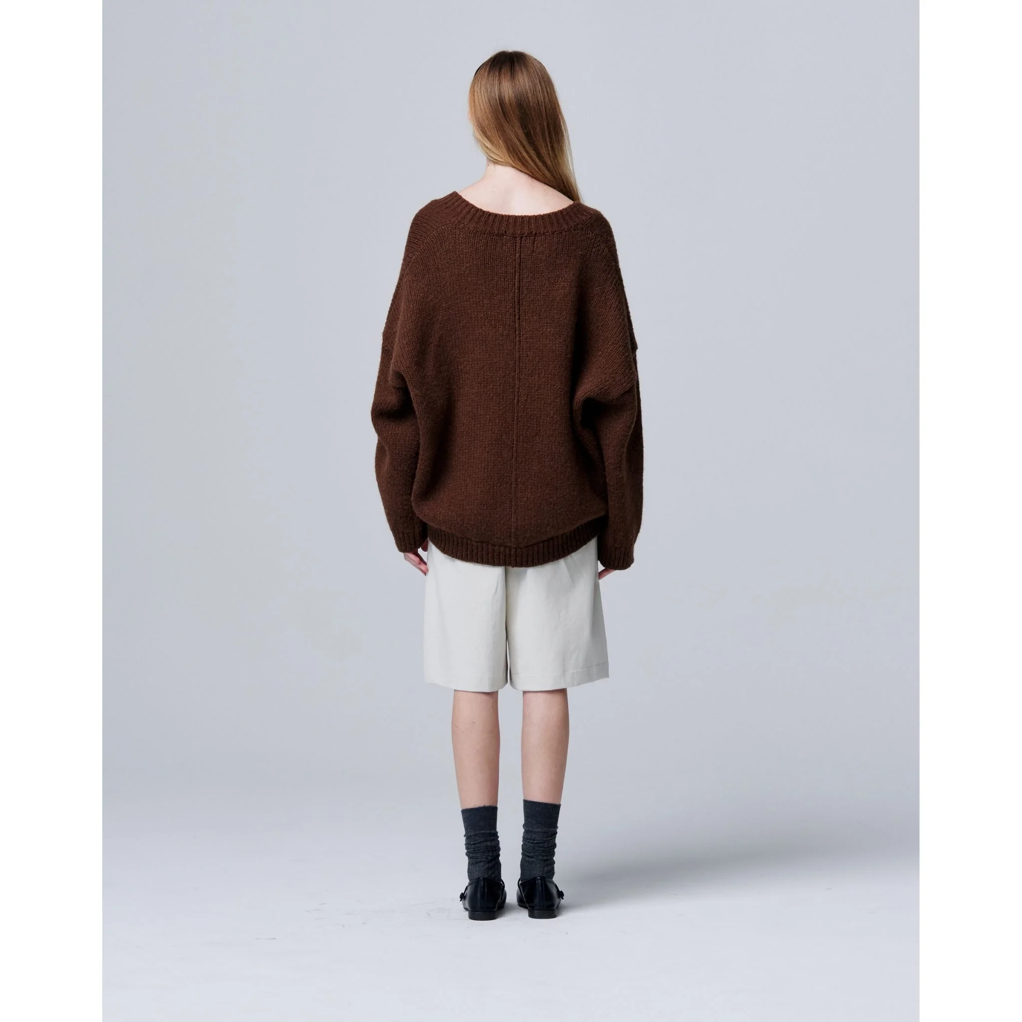 Halo Mohair Knit with V-neck and Long Sleeves - Image 5