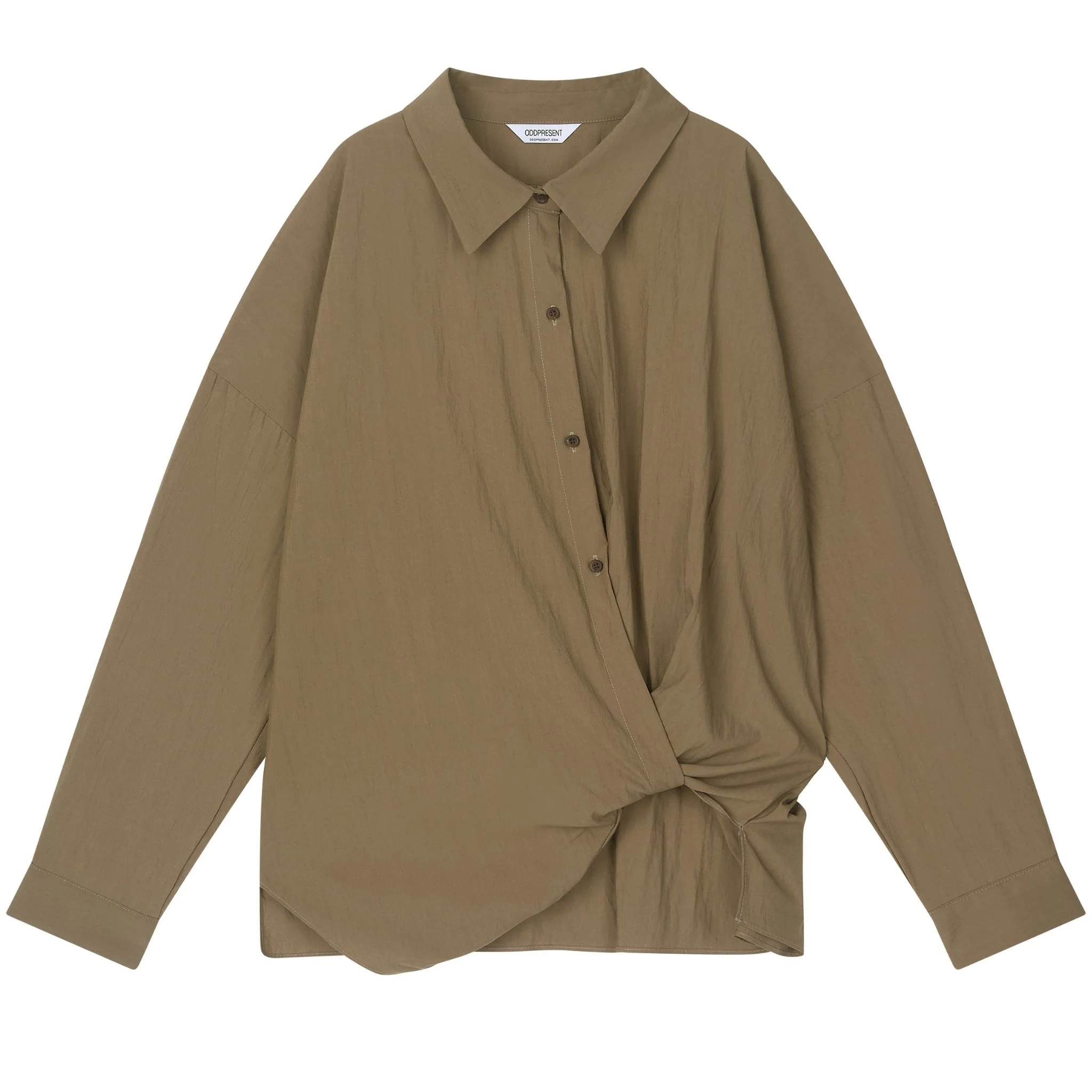 Knot Drape Blouse with Front Twist Detail