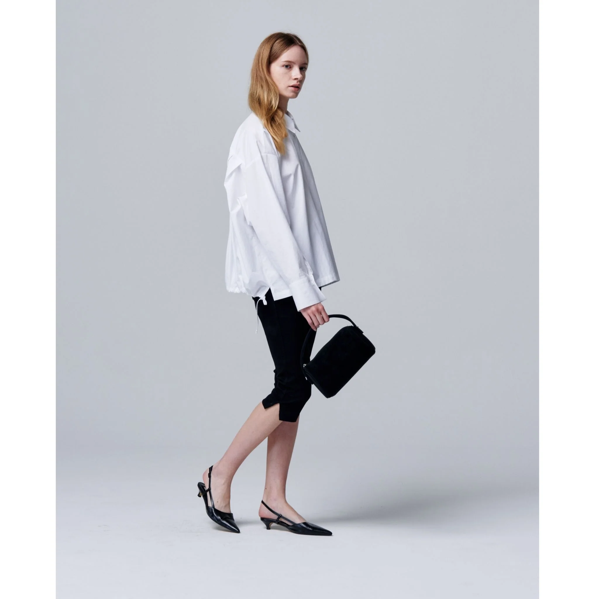 Origami Shirt with Back Pleat and Adjustable Hem - Image 13