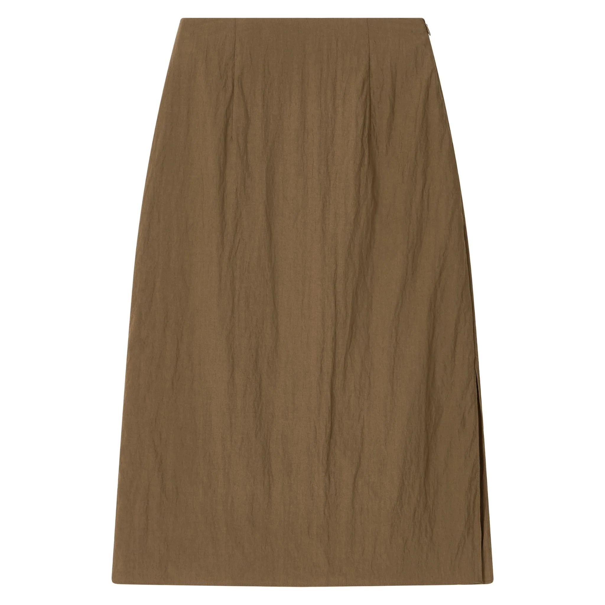 Shadow Slit Skirt with Crinkled Texture
