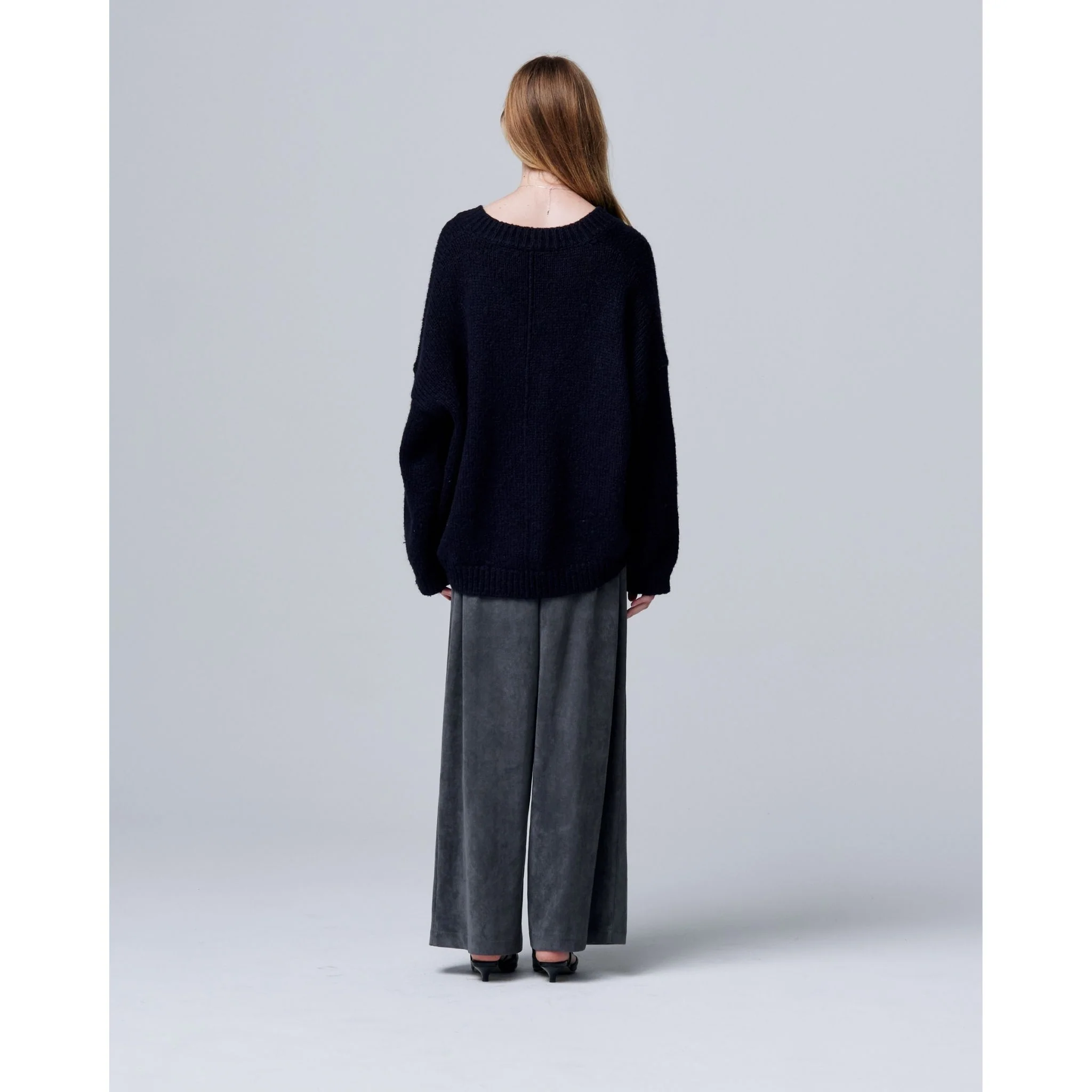Velour Suede Pants with Elastic Waistband - Image 5