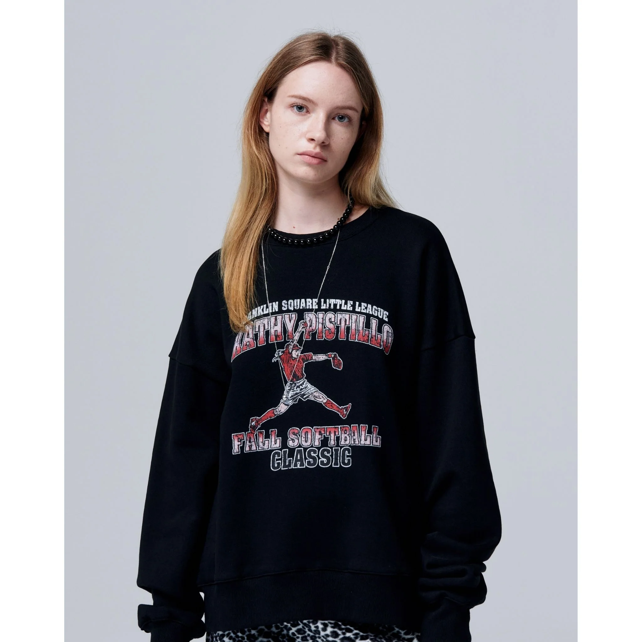 Vintage Ball Sweatshirt with Ribbed Hem - Image 3