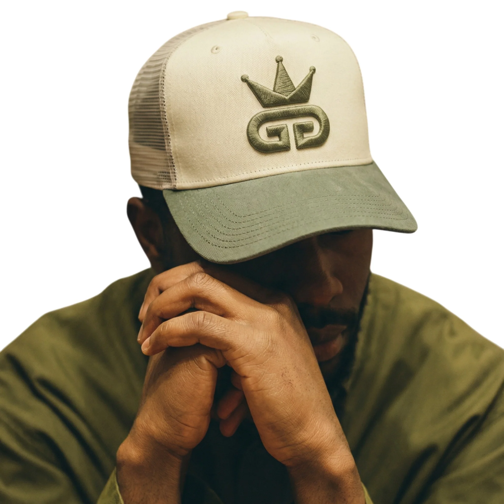 Off-White Mesh Hat Olive Green - Image 2