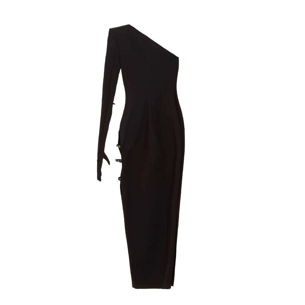 Long Sleeve One Glove Dress With Cutouts