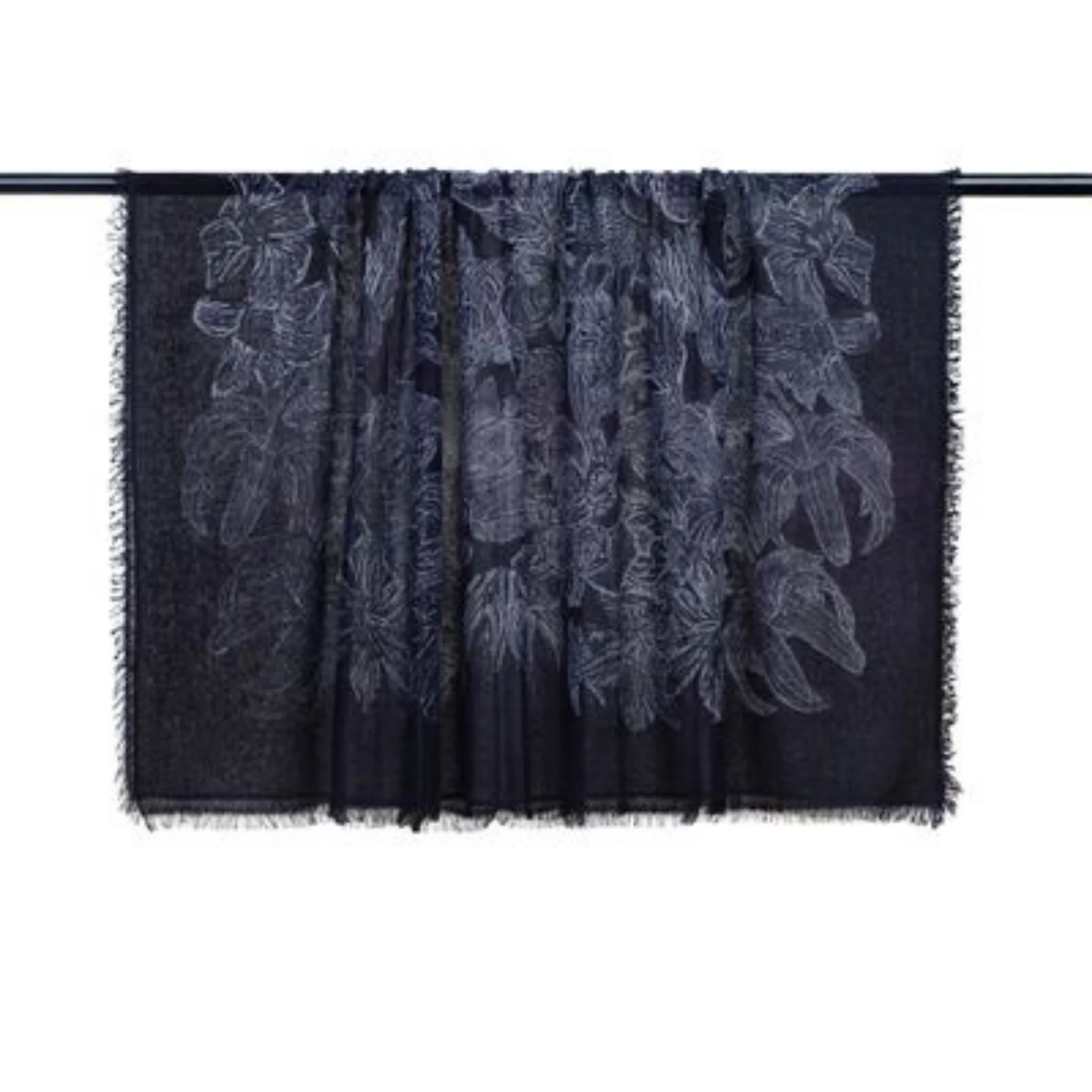 Black Printed Eden Square Scarf - Image 7