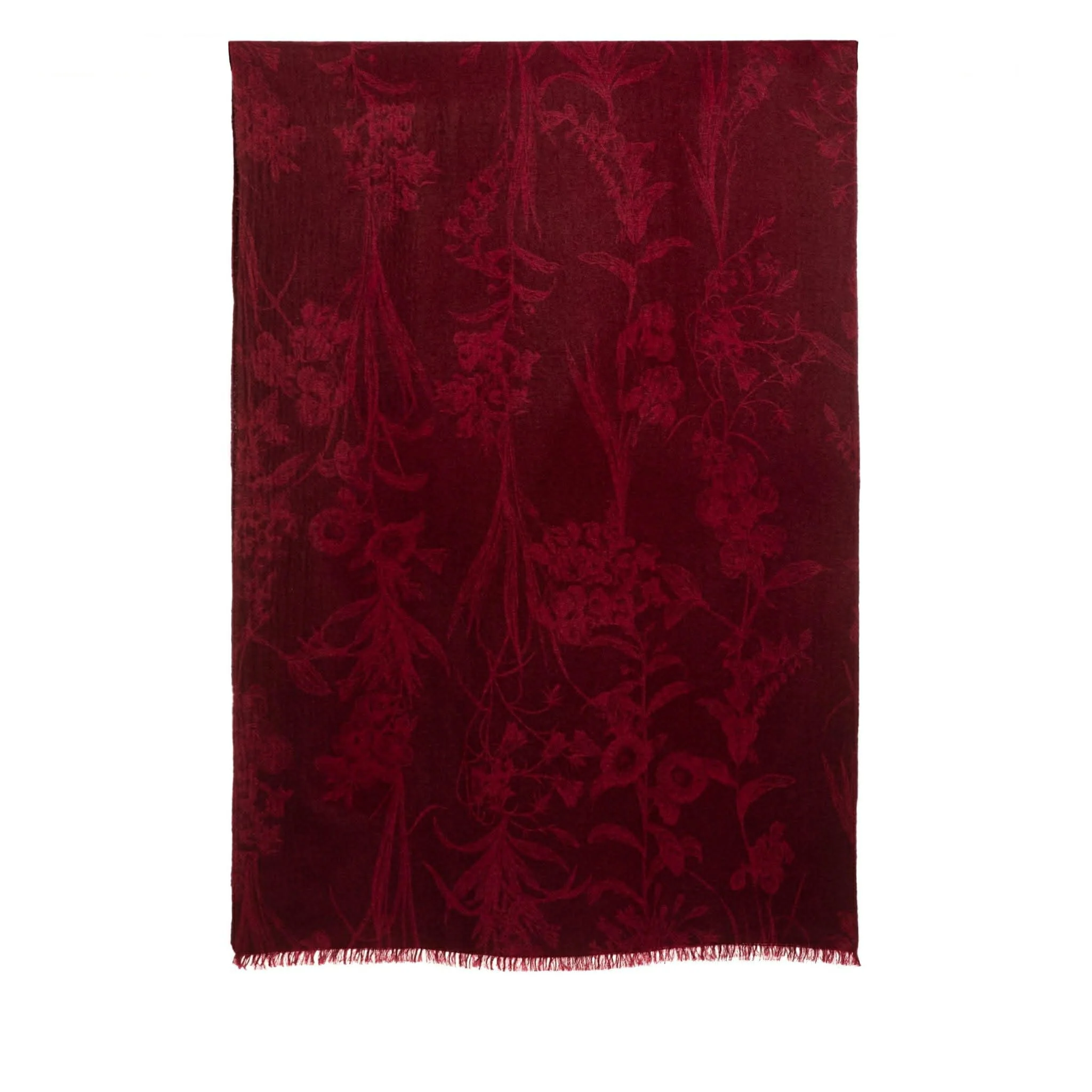 Modern Flower Printed Woven Cashmere Scarf