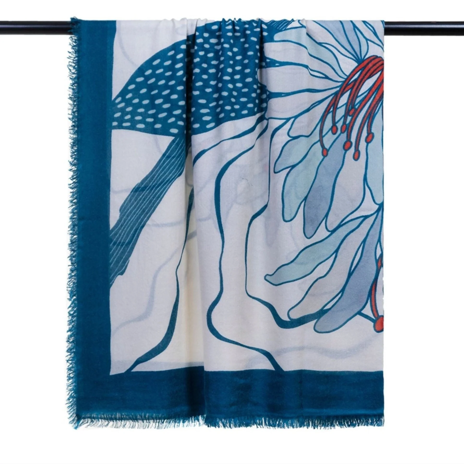 Olympia Printed Square Scarf - Image 6