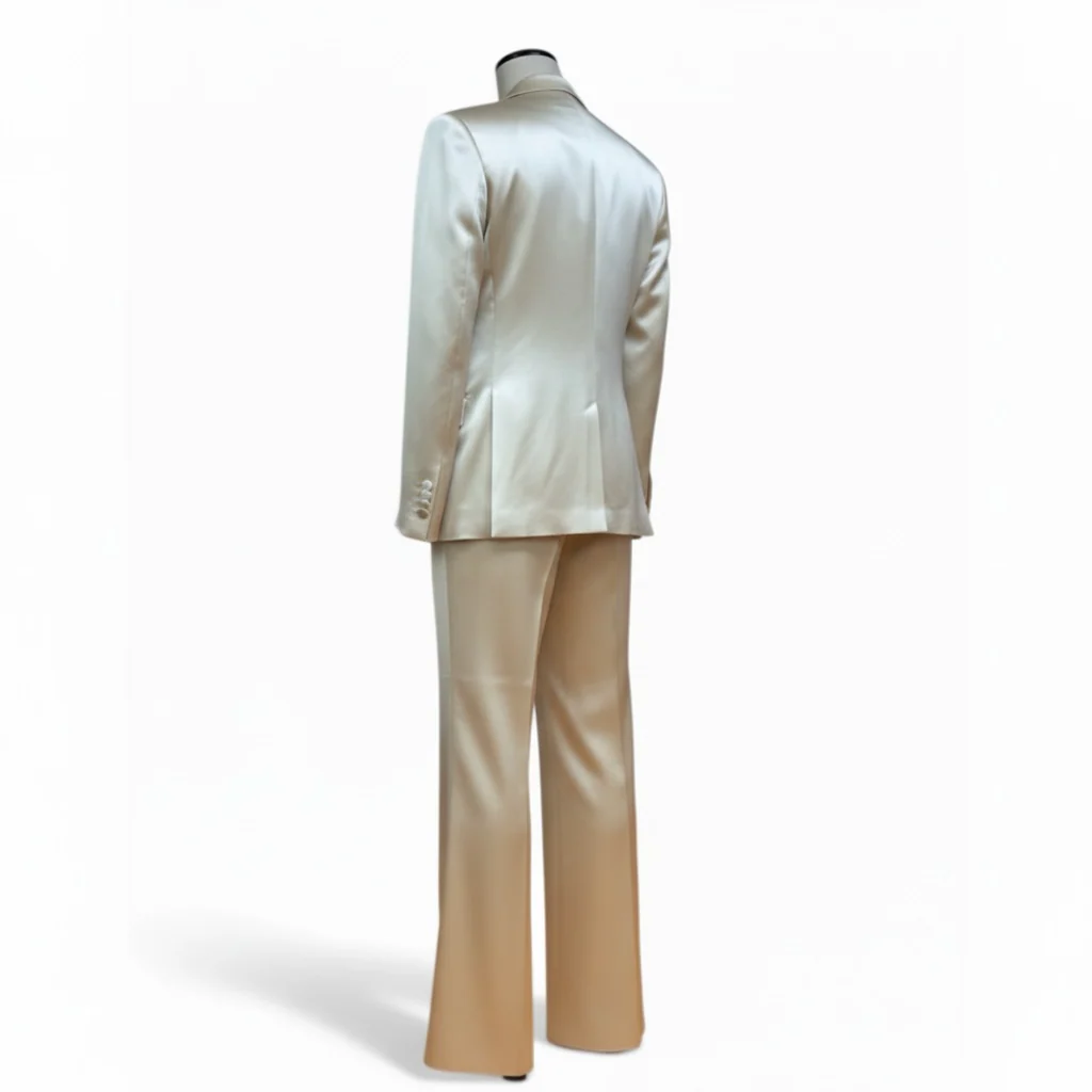 After Dark Silk Suit in Champagne - Image 3
