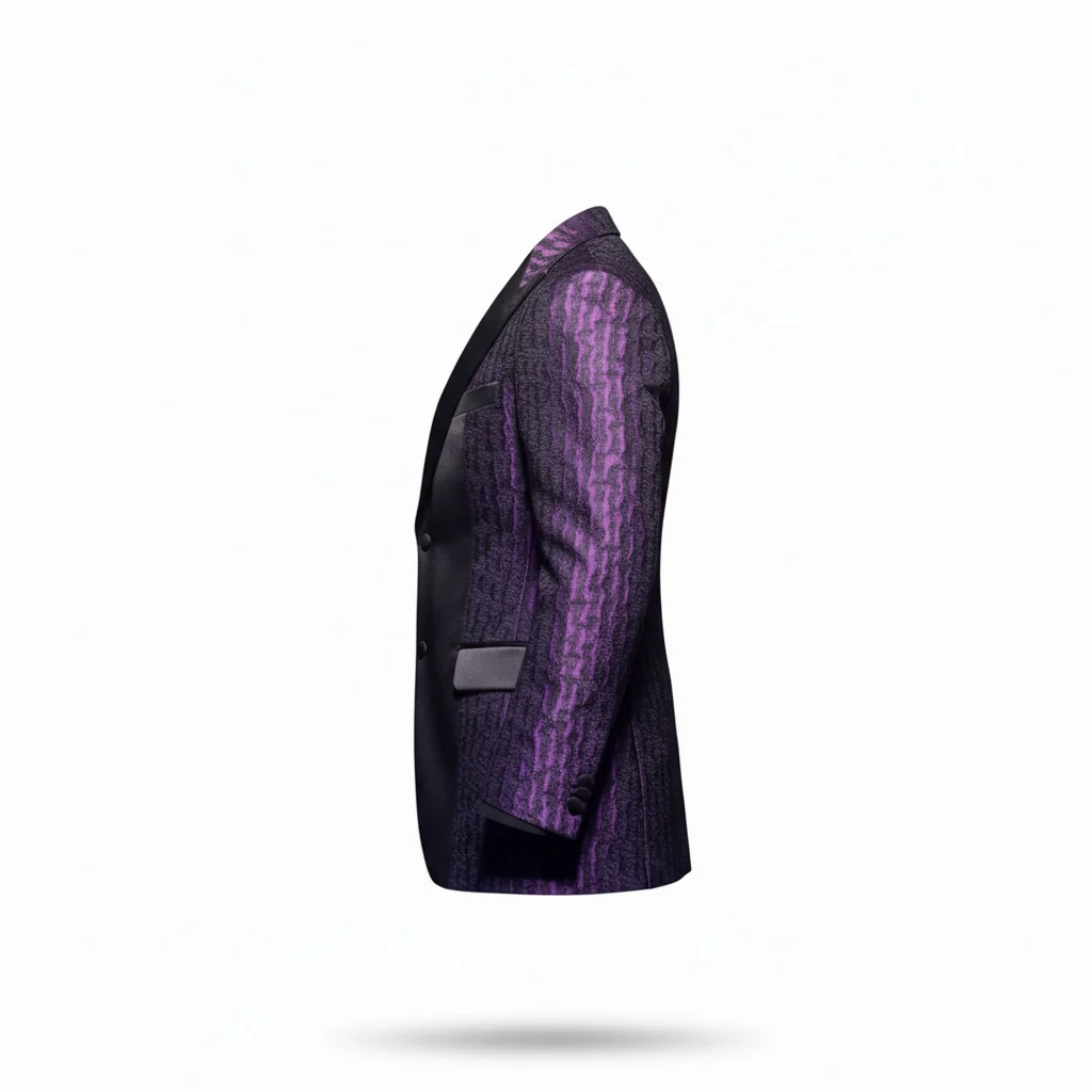 Jacquard Middle Divide Tuxedo Jacket - Image 3