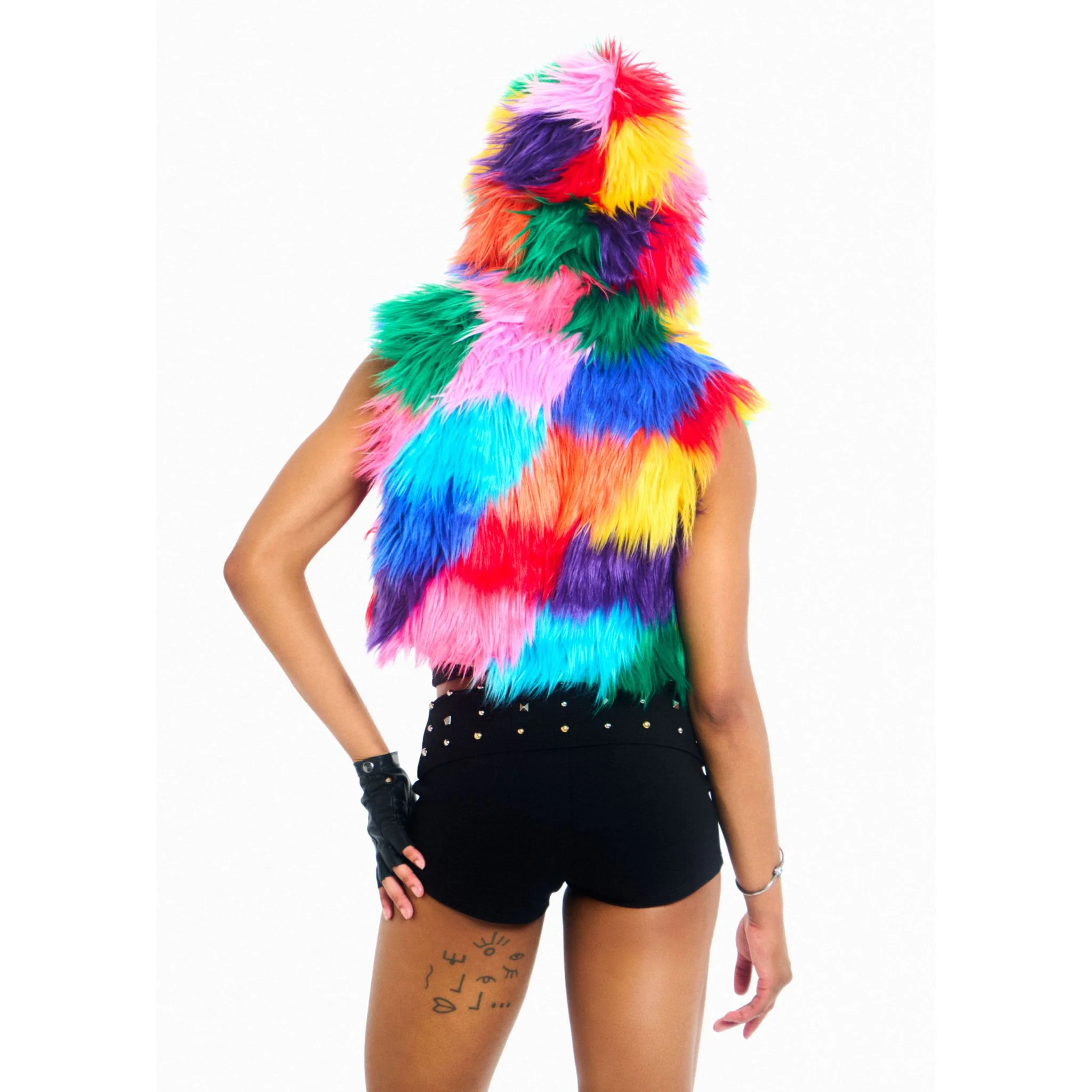 Cropped Hooded Vest - Image 4