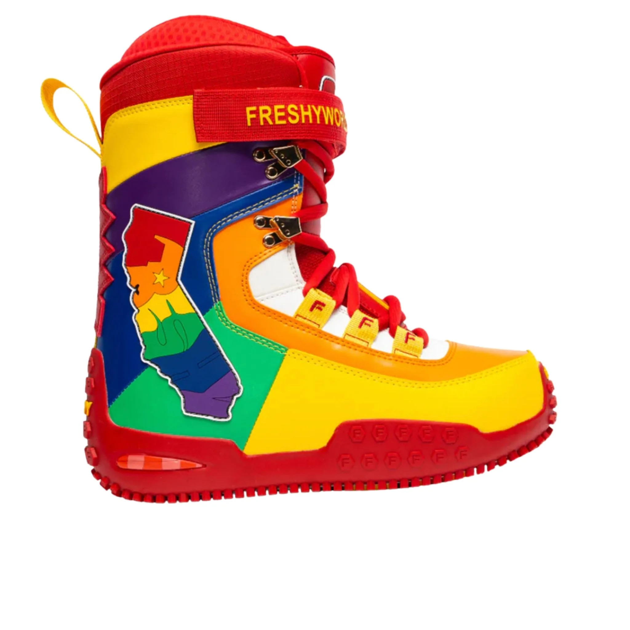 Pow Stomps Snowboard Boots | Rainbow