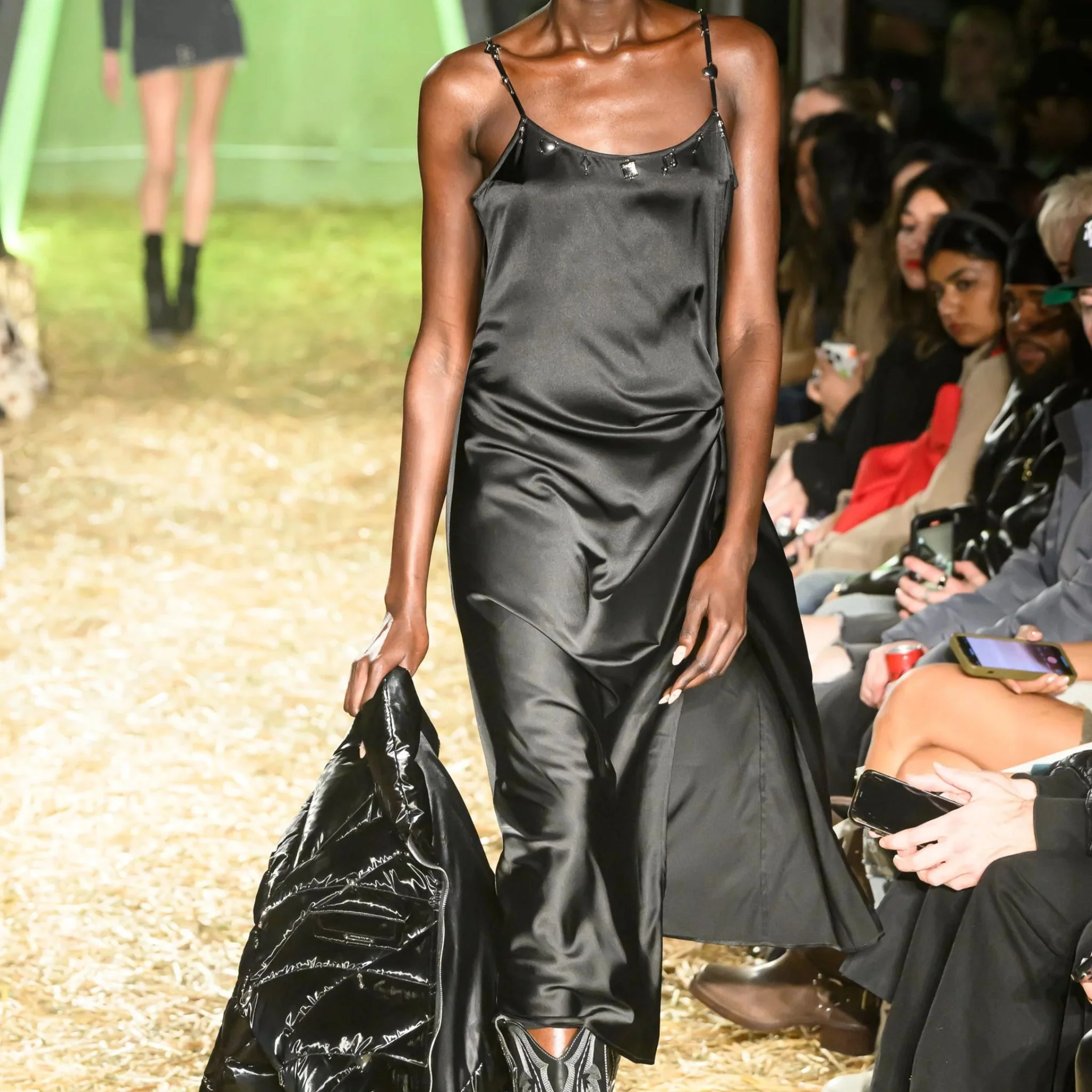 Silver Charm Slip Dress | Black - Image 3