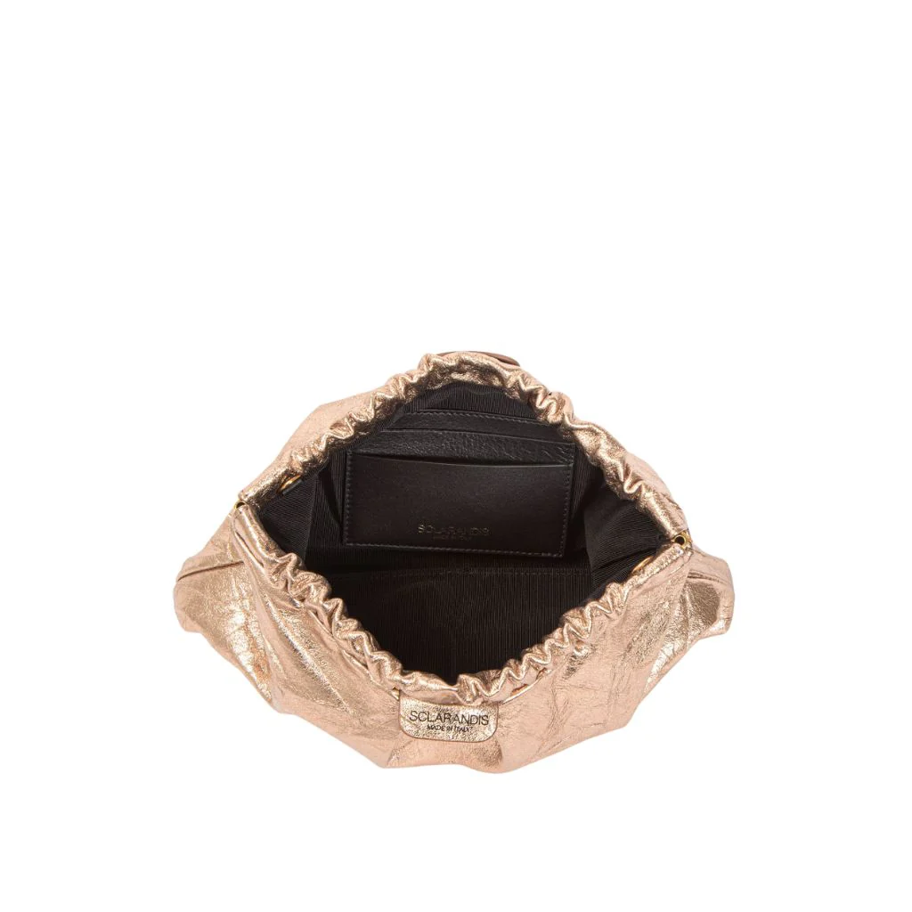 Crinkled Nappa Clutch Bag - Image 3