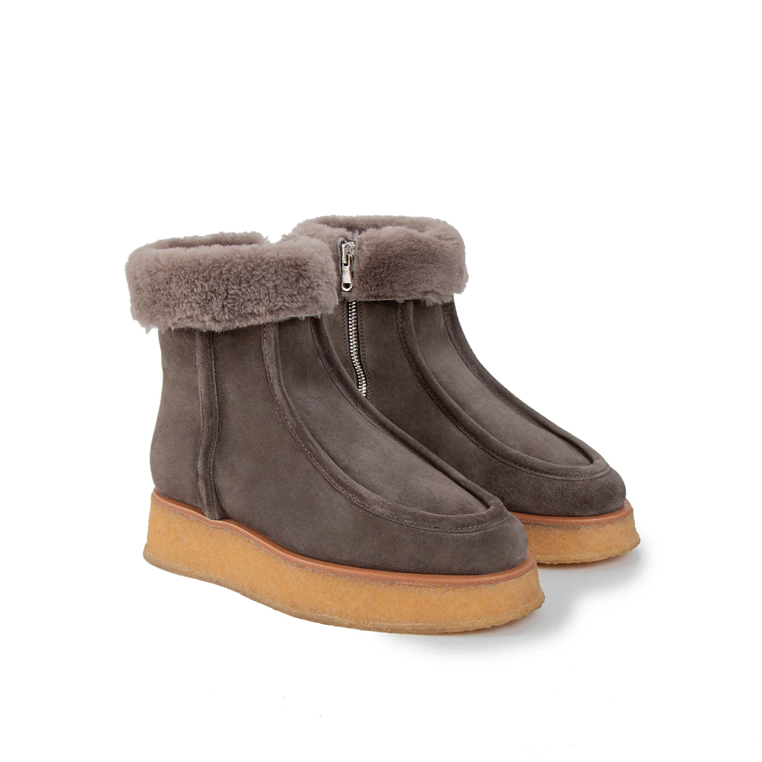 GIANNA Taupe Ankle Boots - Image 2