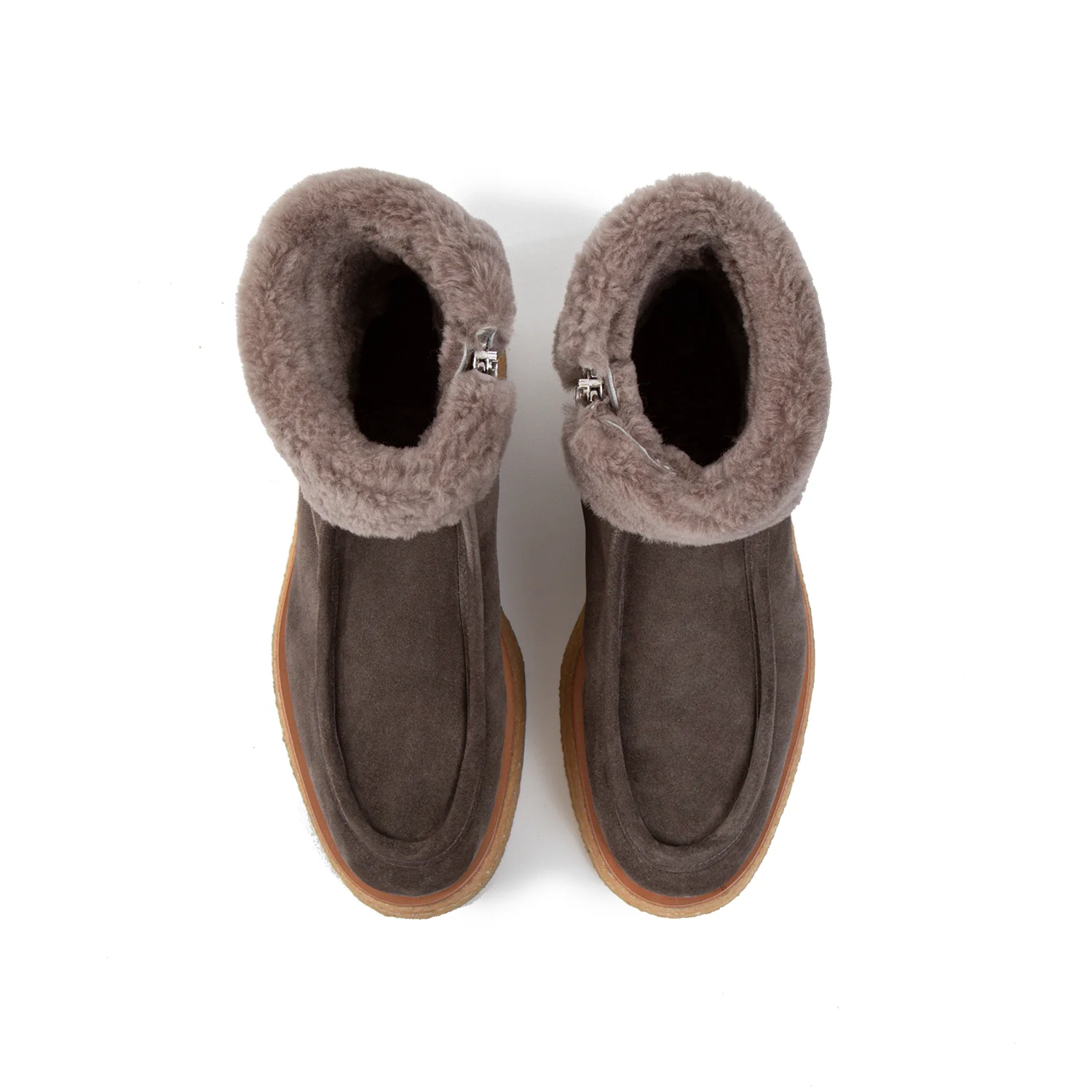GIANNA Taupe Ankle Boots - Image 3