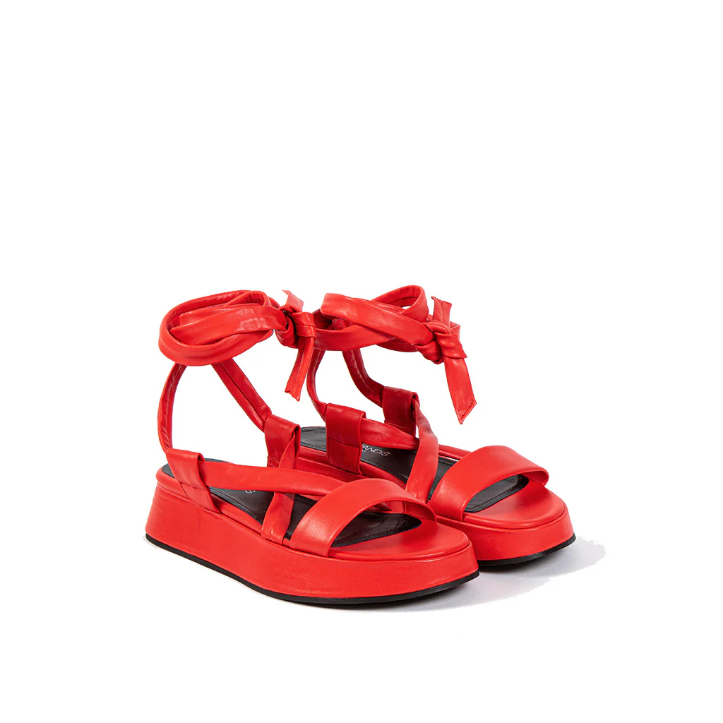 MARA Platform Sandal | Red - Image 2