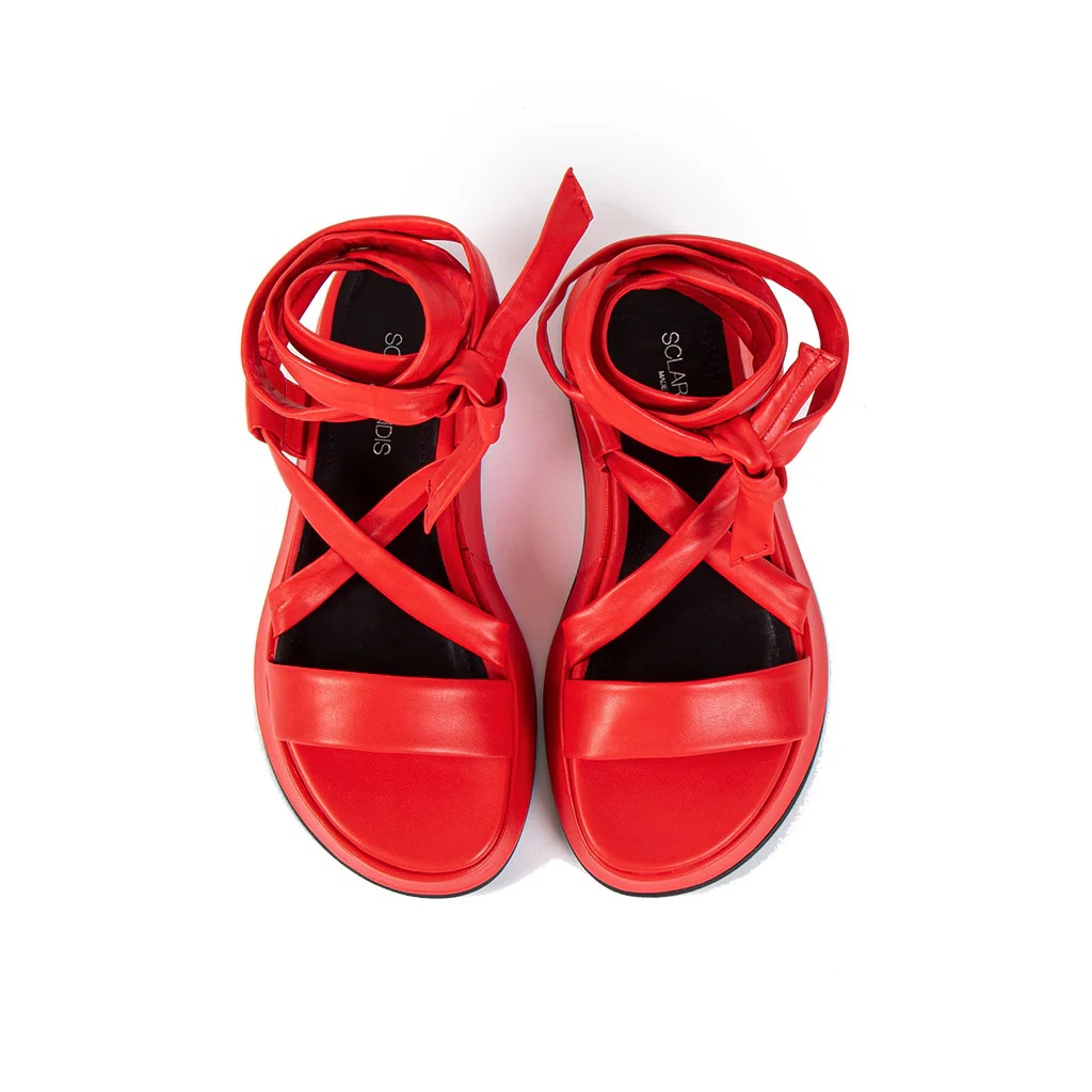 MARA Platform Sandal | Red - Image 3