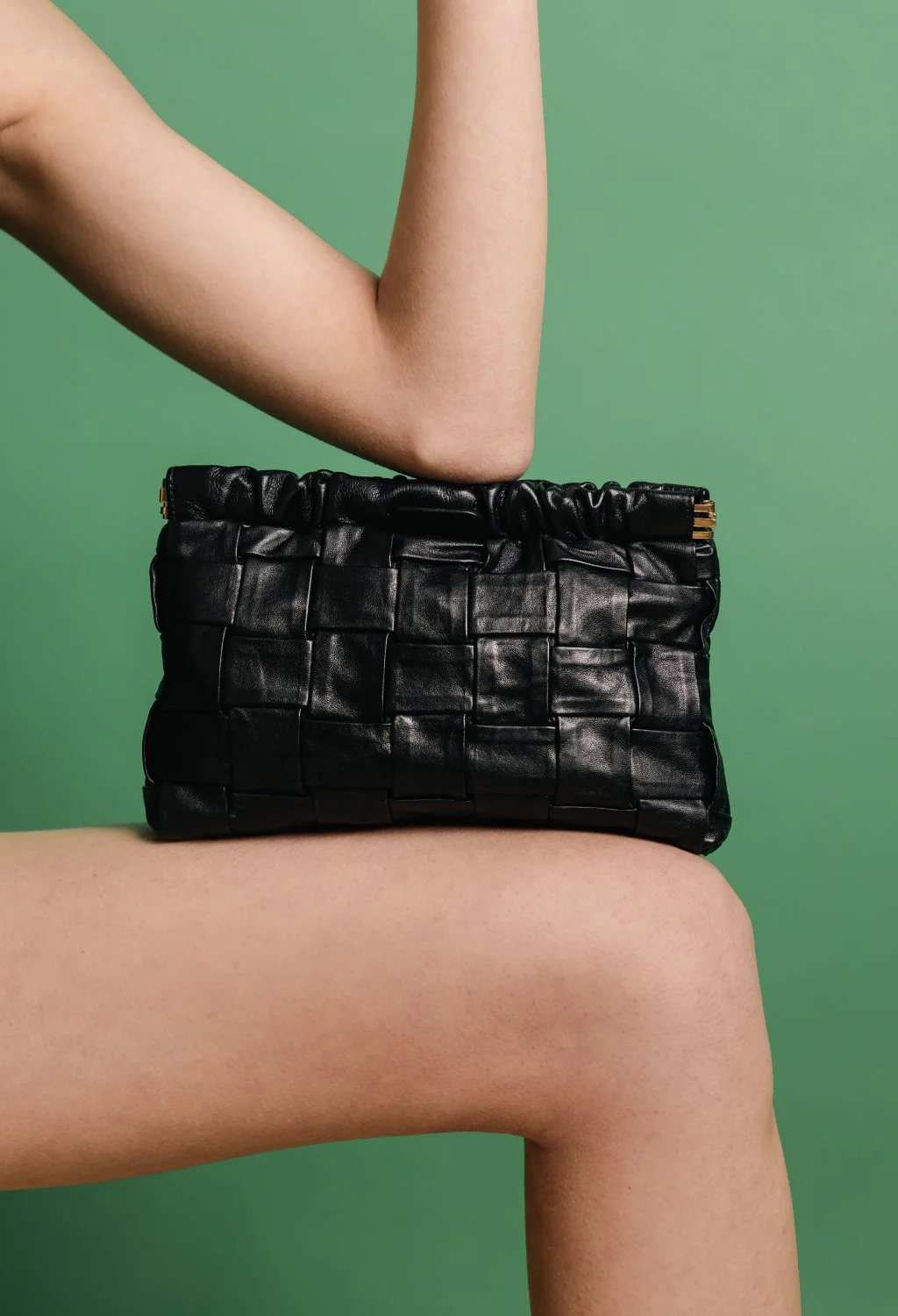 Woven Leather Clutch Bag - Image 4