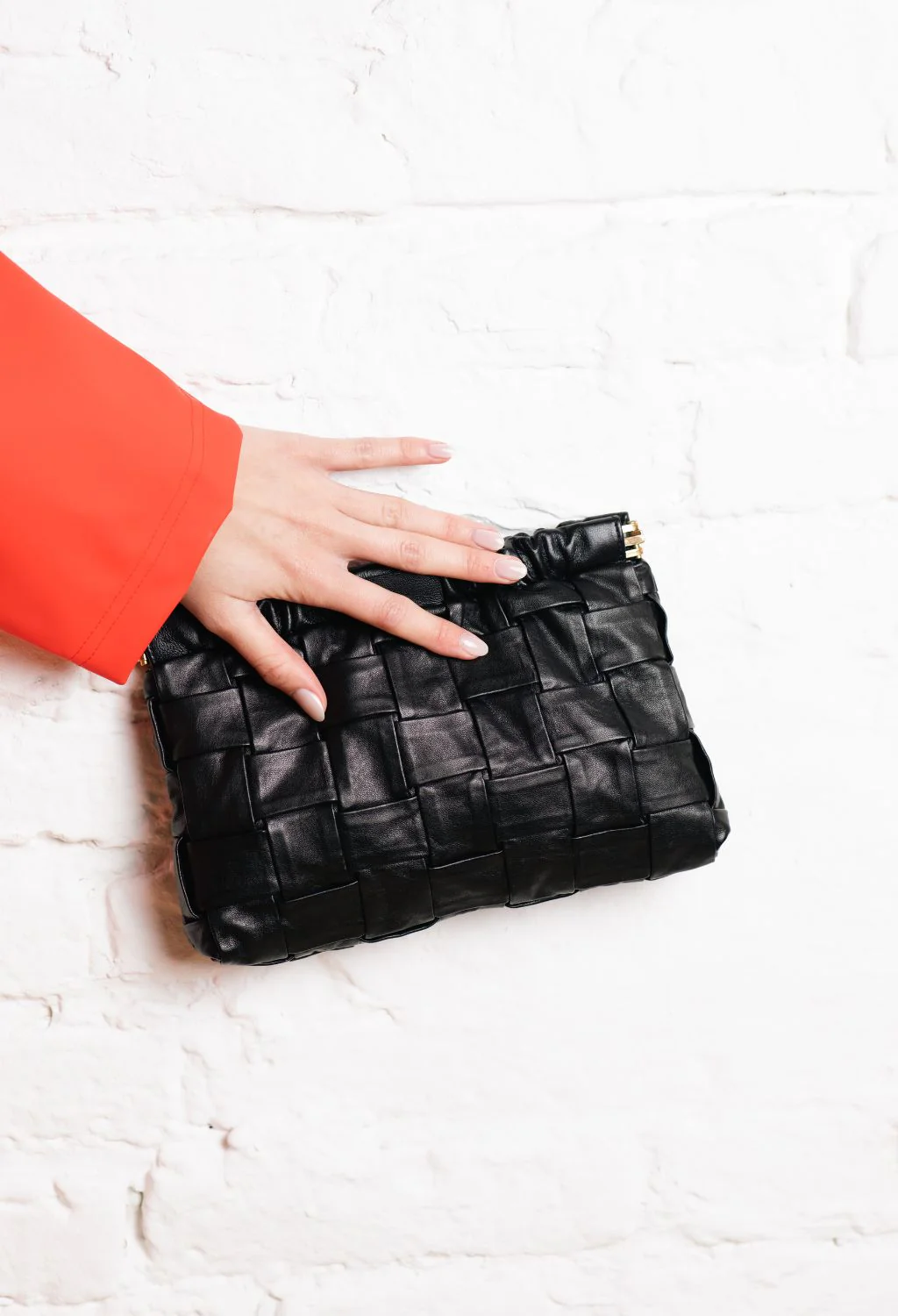 Woven Leather Clutch Bag - Image 5