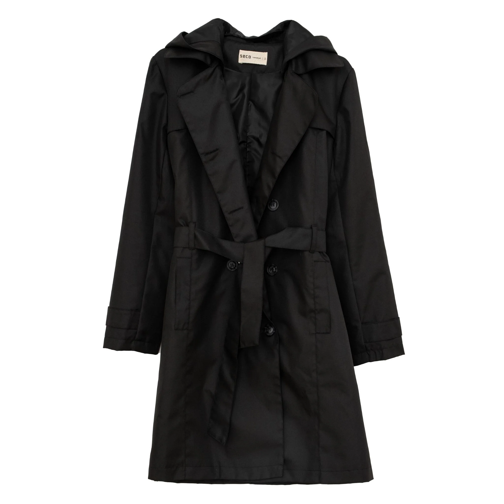 Manhattan Trench Coat | Black - Image 3